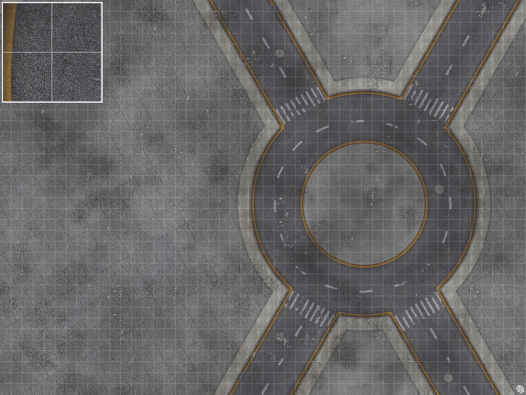 Mats by Mars: Crime Alley (Circle) Tabletop Wargaming Play Mat