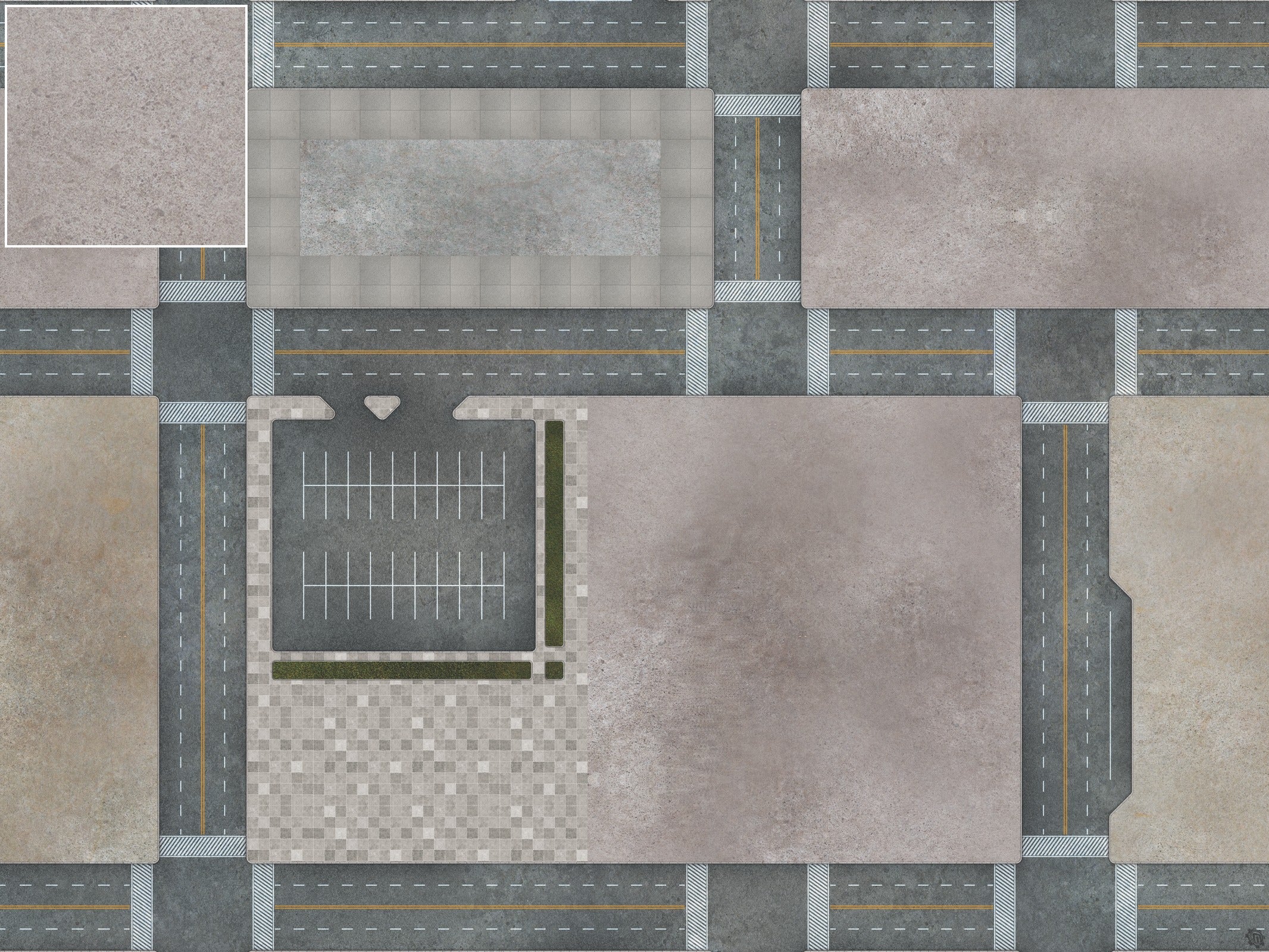 Mats by Mars: Streets of Justice B Tabletop Wargaming Play Mat
