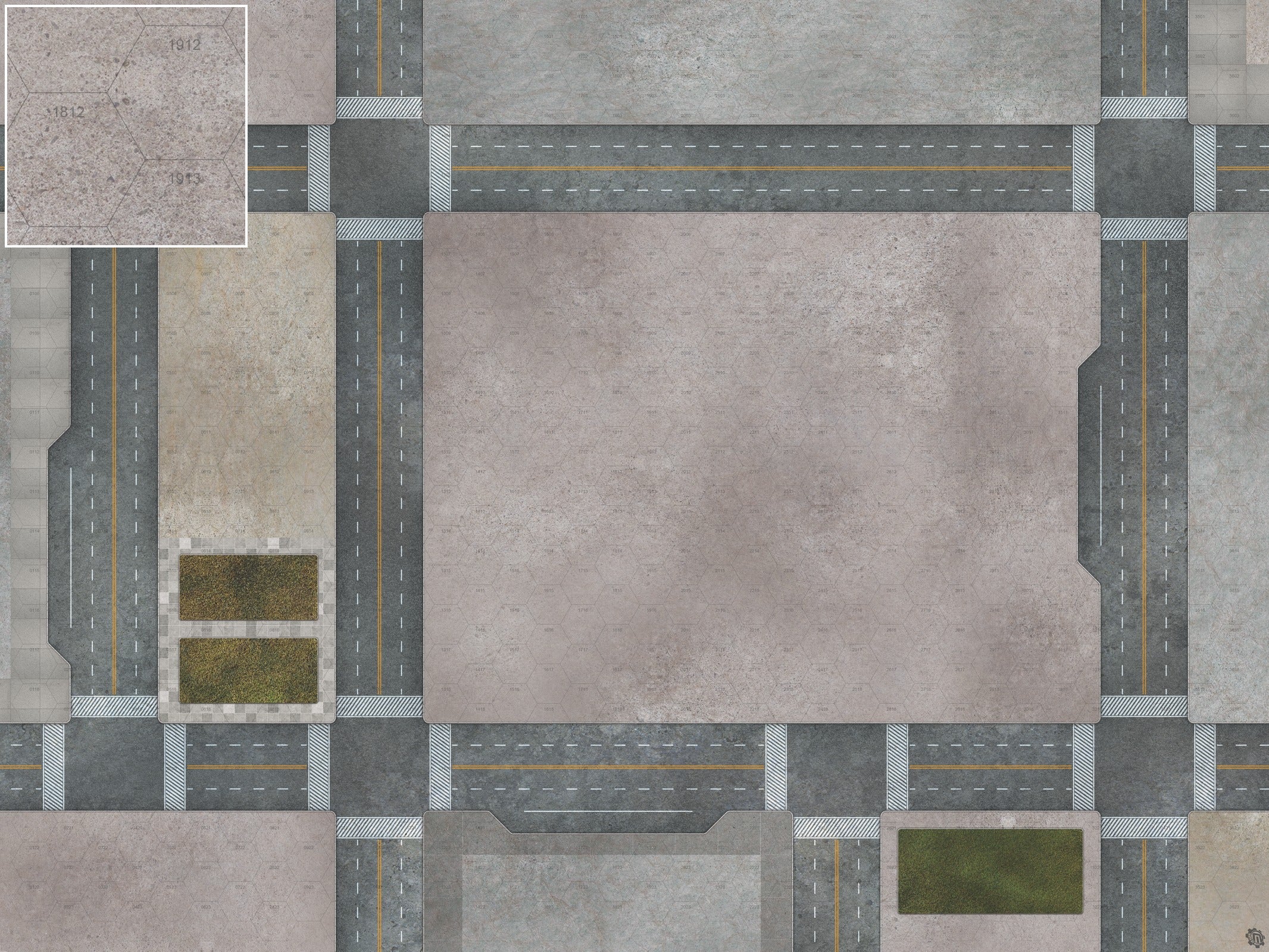 Mats by Mars: Streets of Justice C Tabletop Wargaming Play Mat