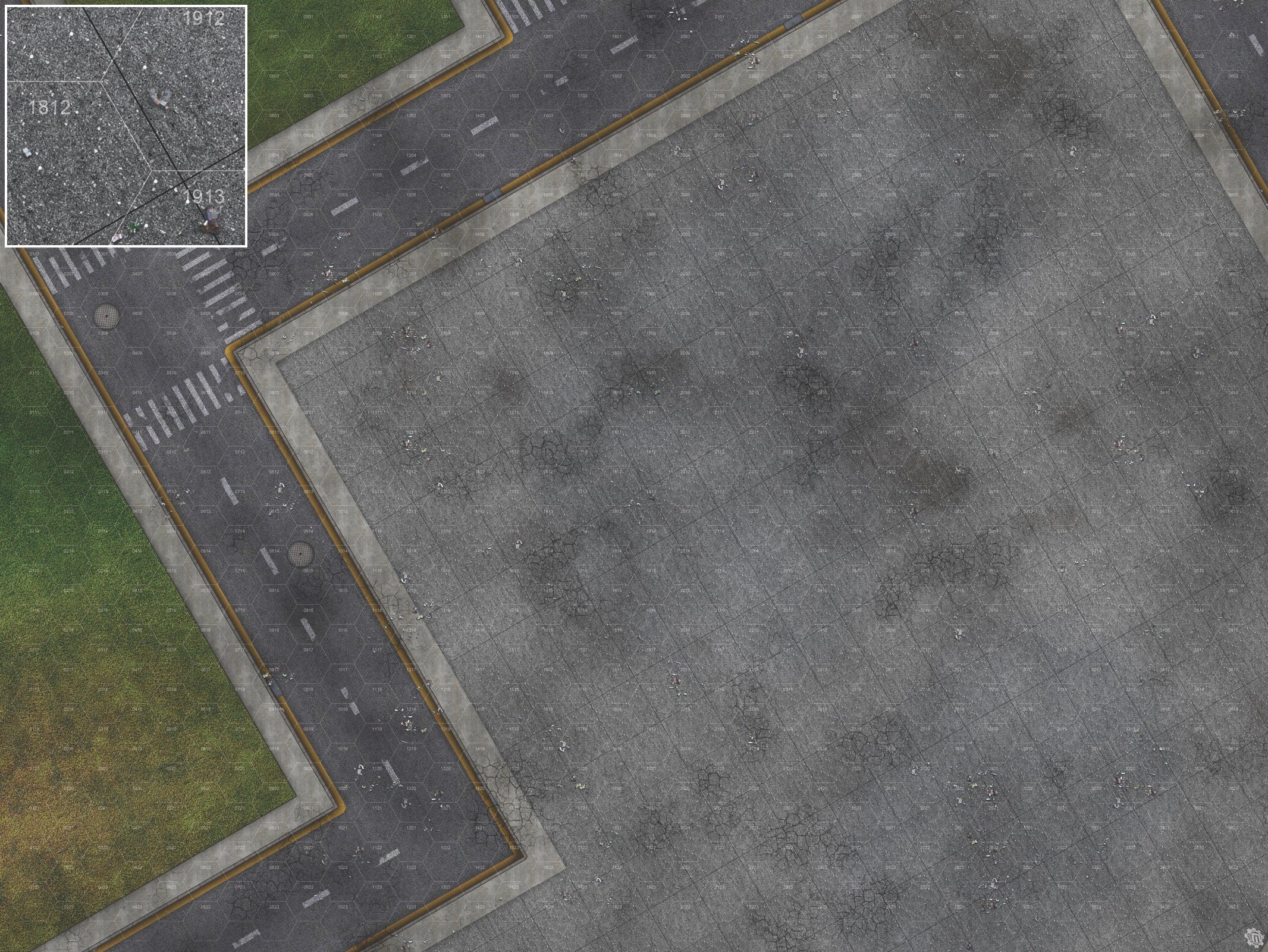 Mats by Mars: Park Avenue (Bend Rd) Tabletop Wargaming Play Mat