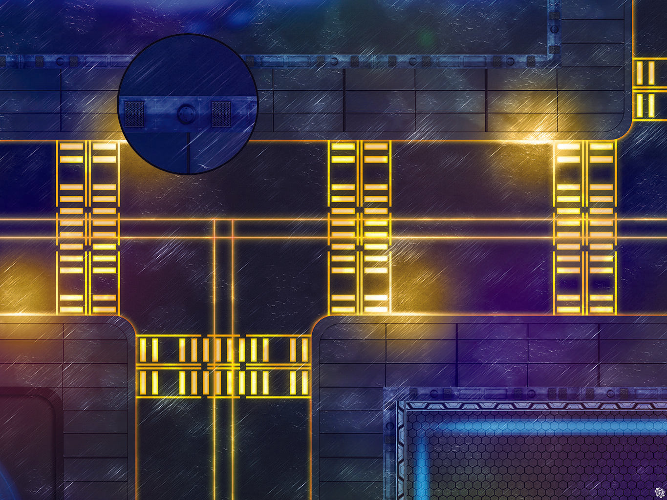 Mats by Mars: Techno Strip Tabletop Wargaming Play Mat