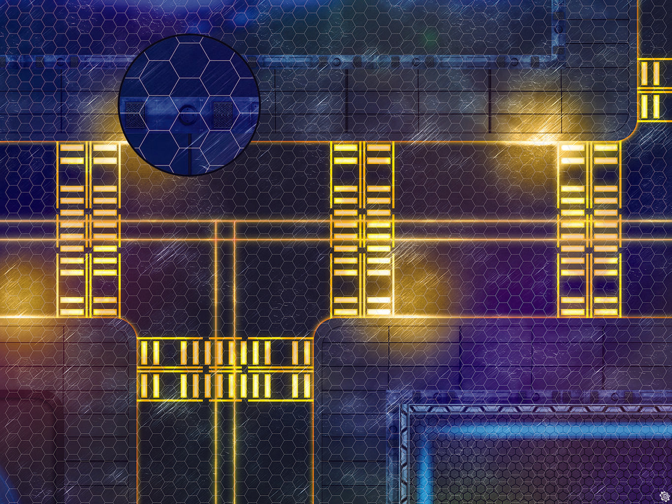 Mats by Mars: Techno Strip Tabletop Wargaming Play Mat