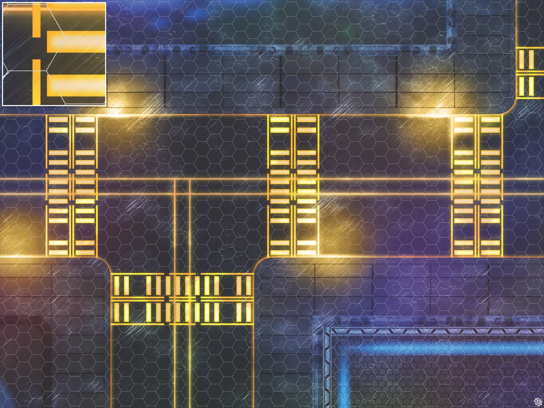 Mats by Mars: Techno Strip Tabletop Wargaming Play Mat