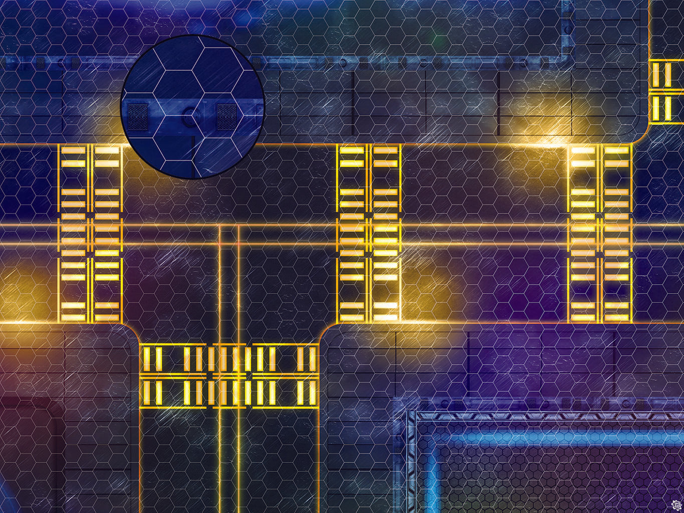 Mats by Mars: Techno Strip Tabletop Wargaming Play Mat