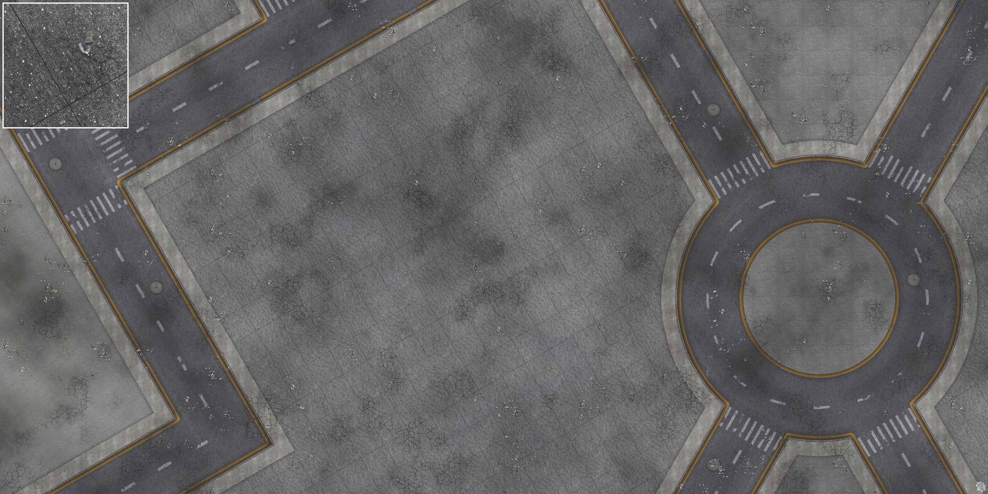 Mats by Mars: Crime Alley (Bend Rd) Tabletop Wargaming Play Mat
