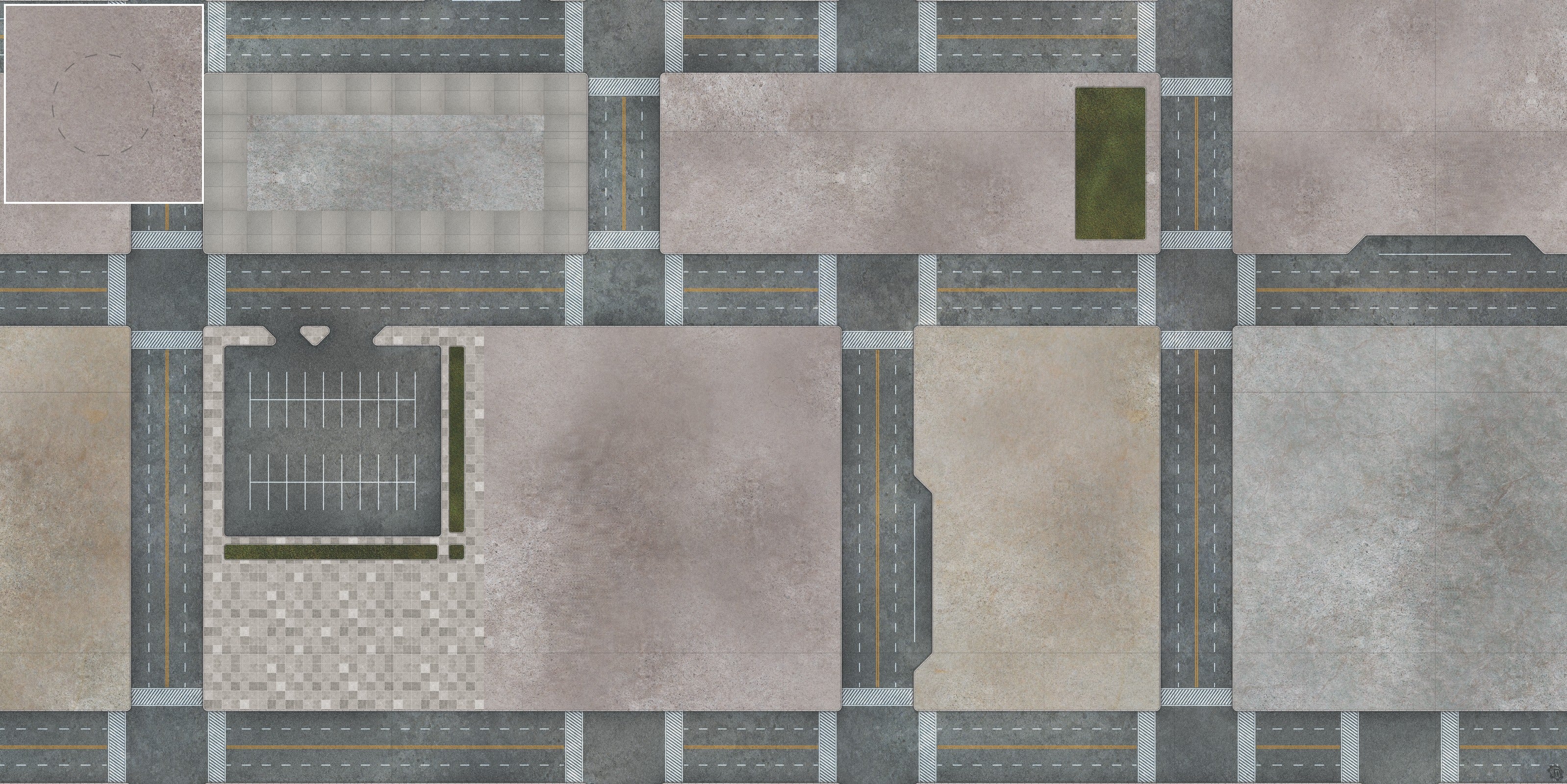 Mats by Mars: Streets of Justice B Tabletop Wargaming Play Mat