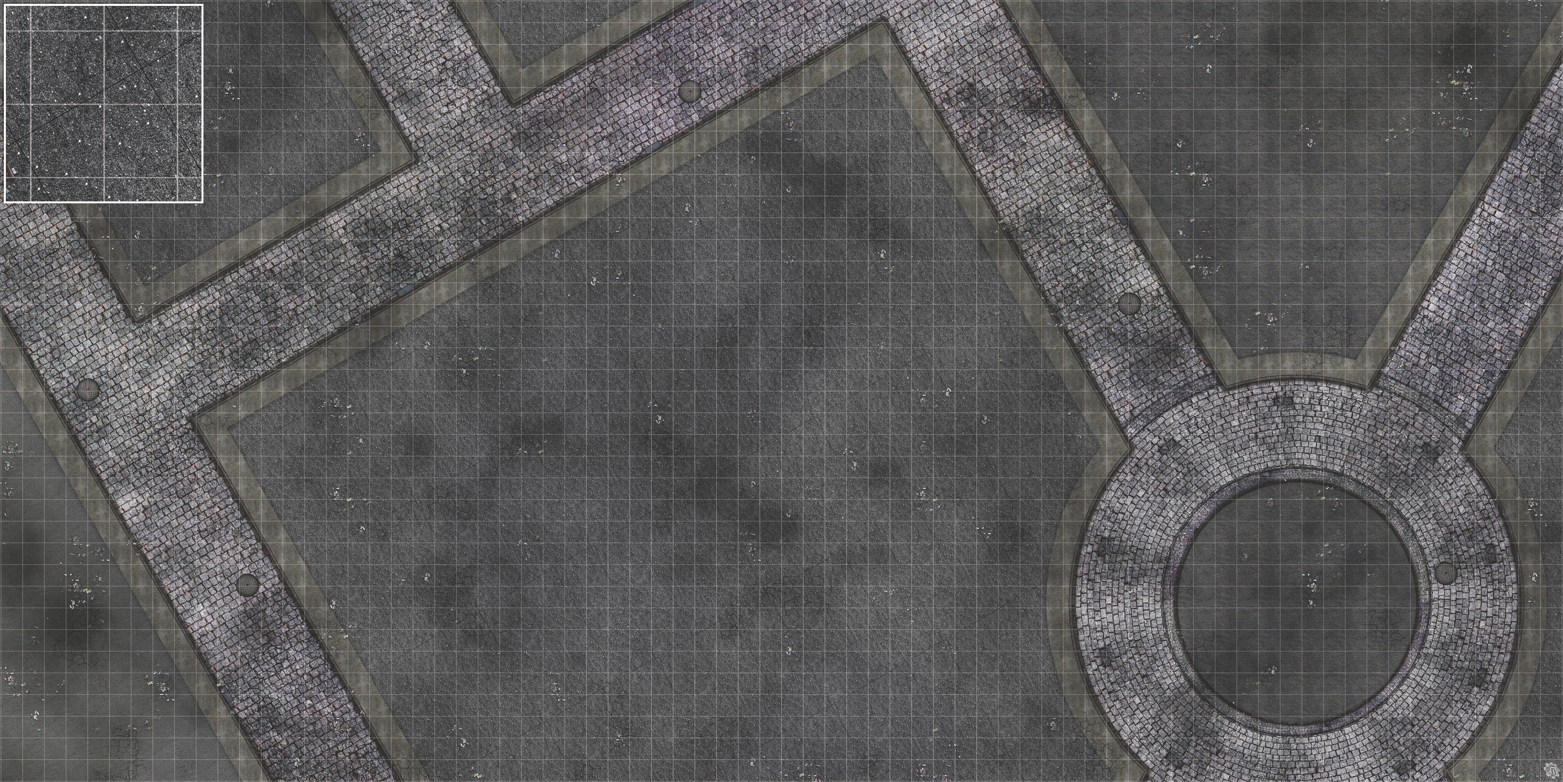 Mats by Mars: Victorian Alley (Bend Rd) Tabletop Wargaming Play Mat