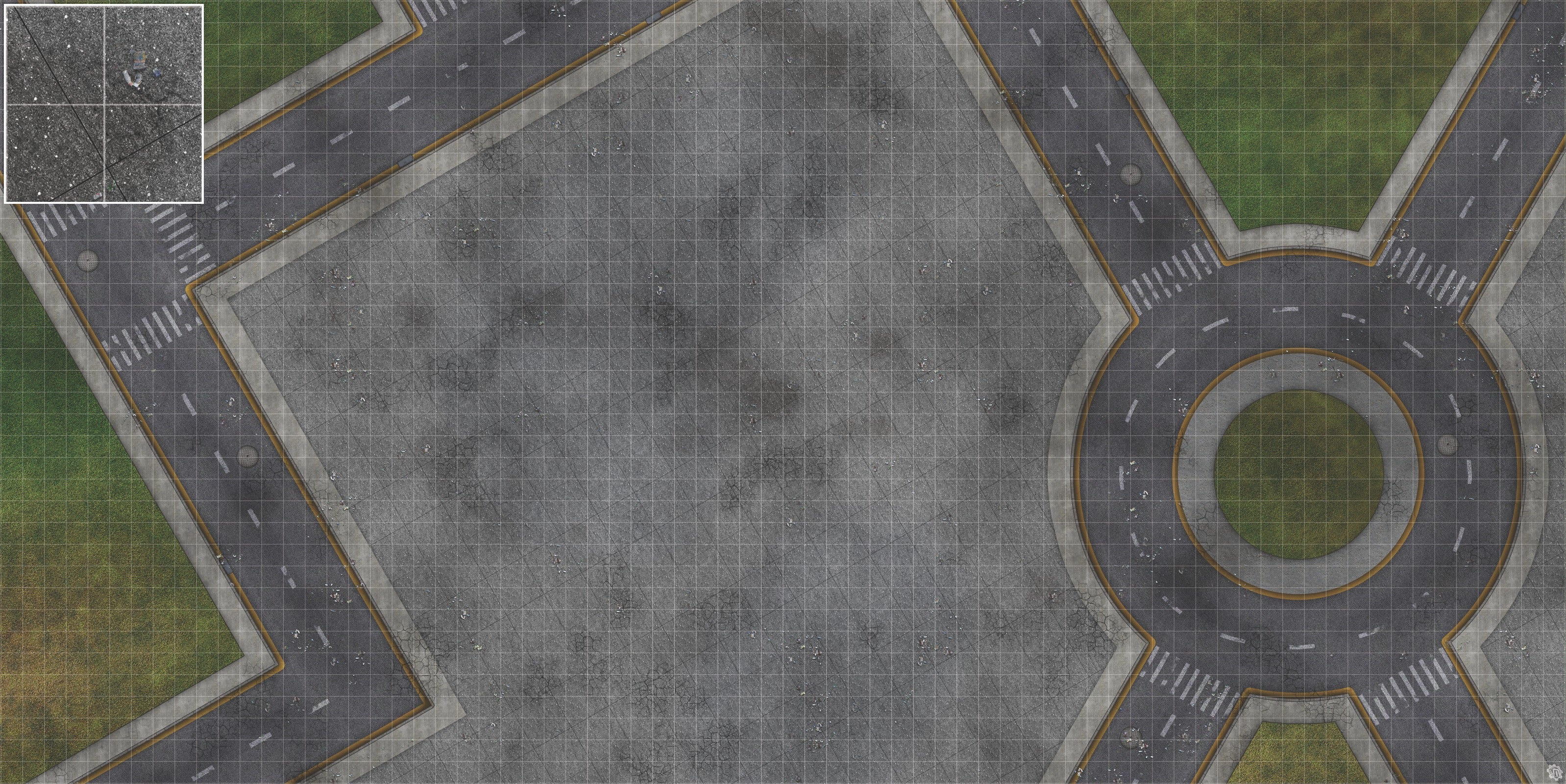 Mats by Mars: Park Avenue (Bend Rd) Tabletop Wargaming Play Mat