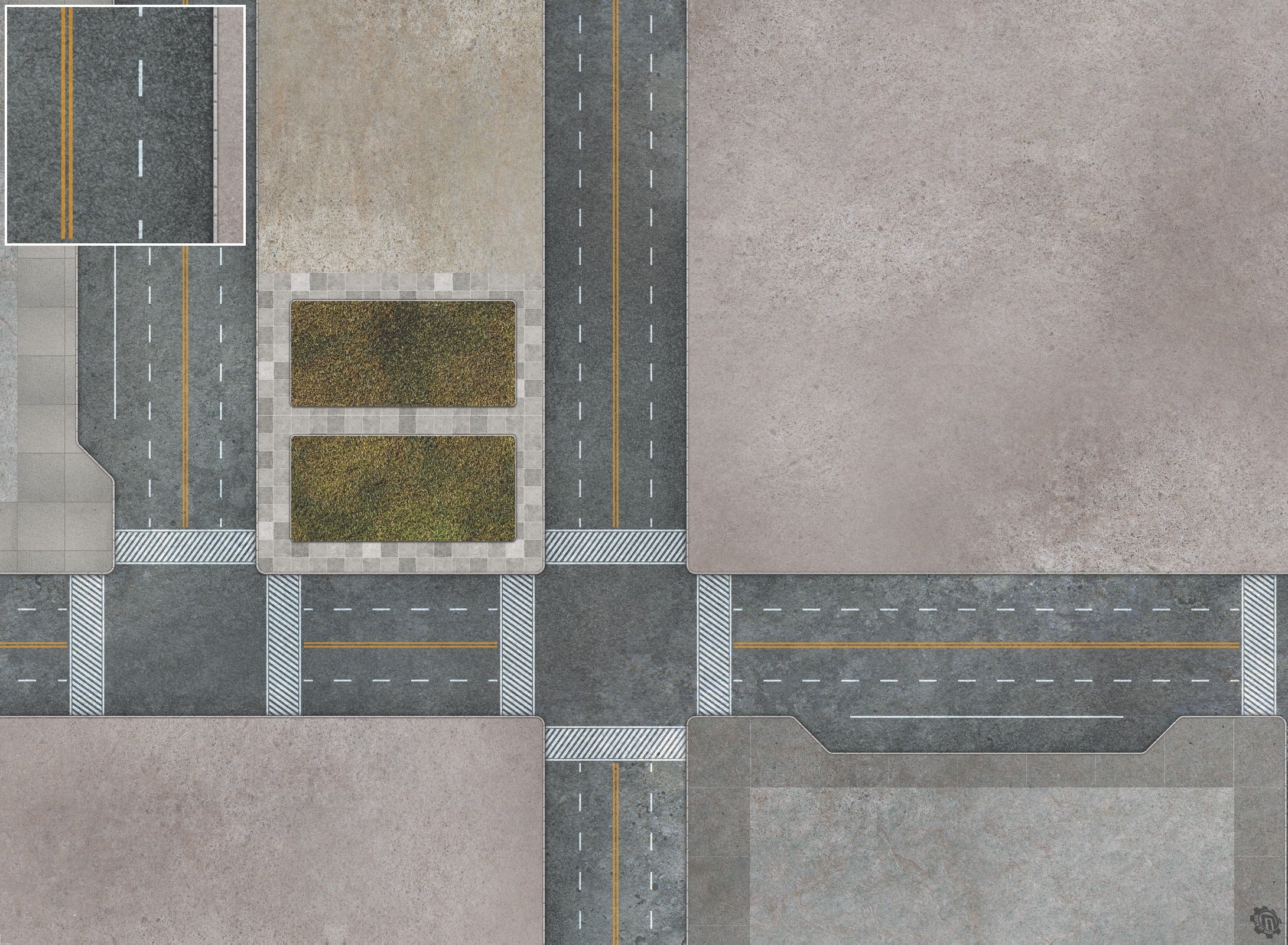 Mats by Mars: Streets of Justice C Tabletop Wargaming Play Mat