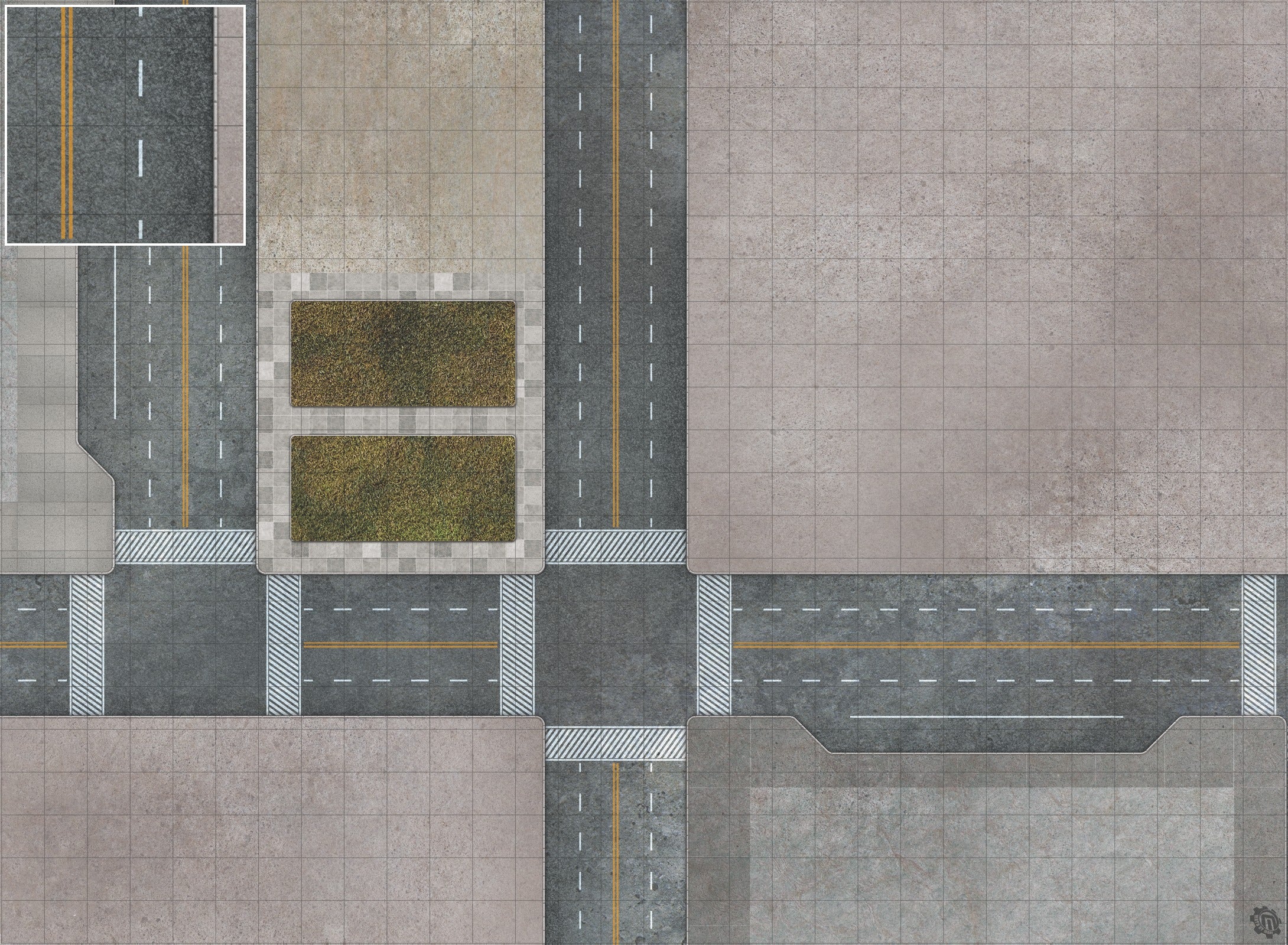 Mats by Mars: Streets of Justice C Tabletop Wargaming Play Mat