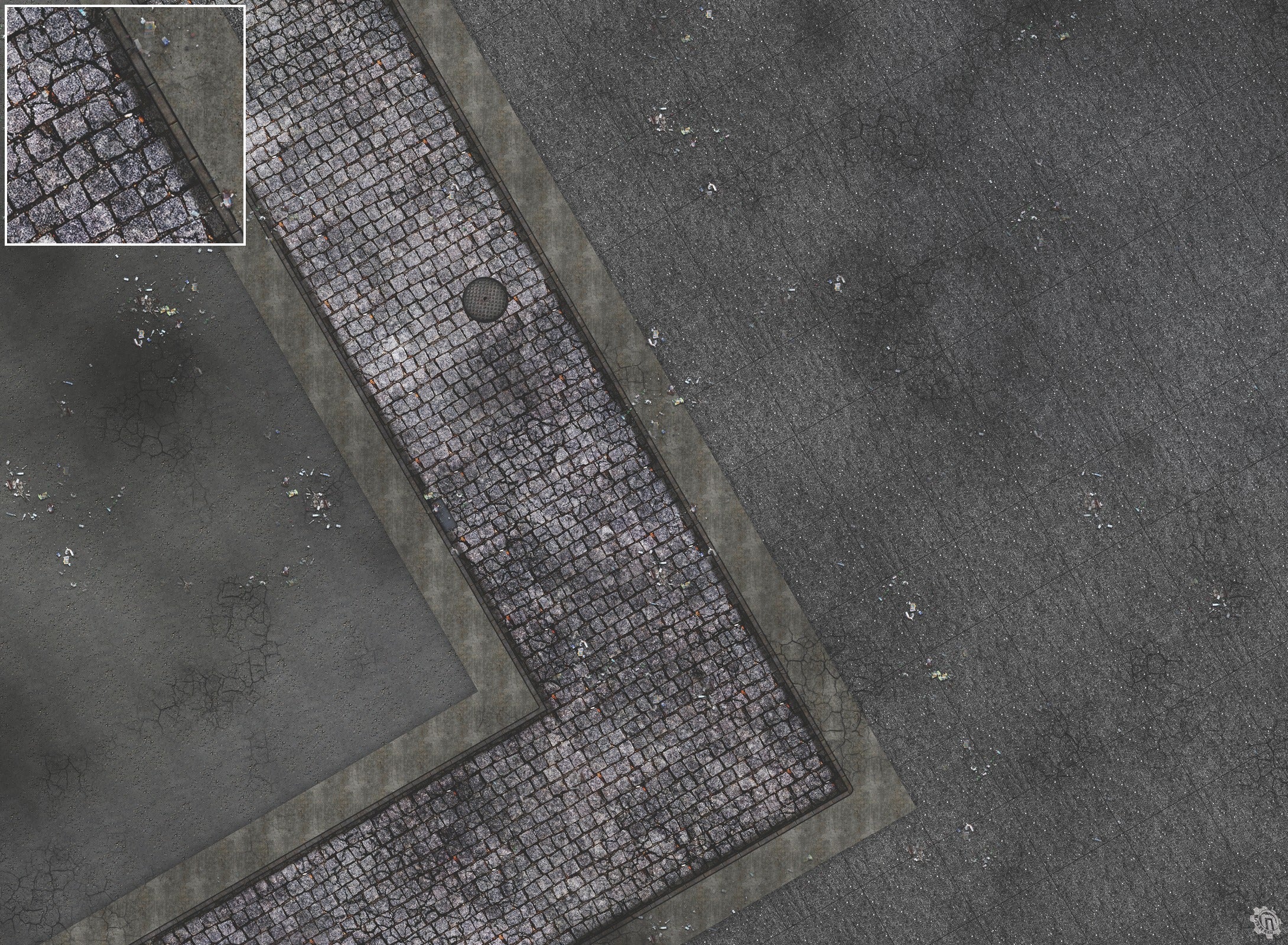 Mats by Mars: Victorian Alley (Bend Rd) Tabletop Wargaming Play Mat