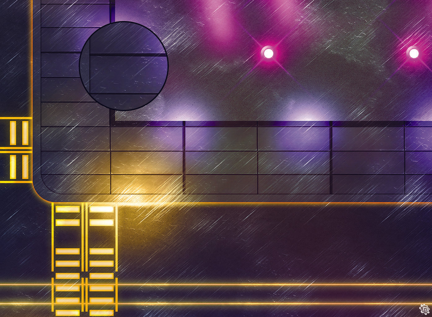 Mats by Mars: Techno Strip Tabletop Wargaming Play Mat