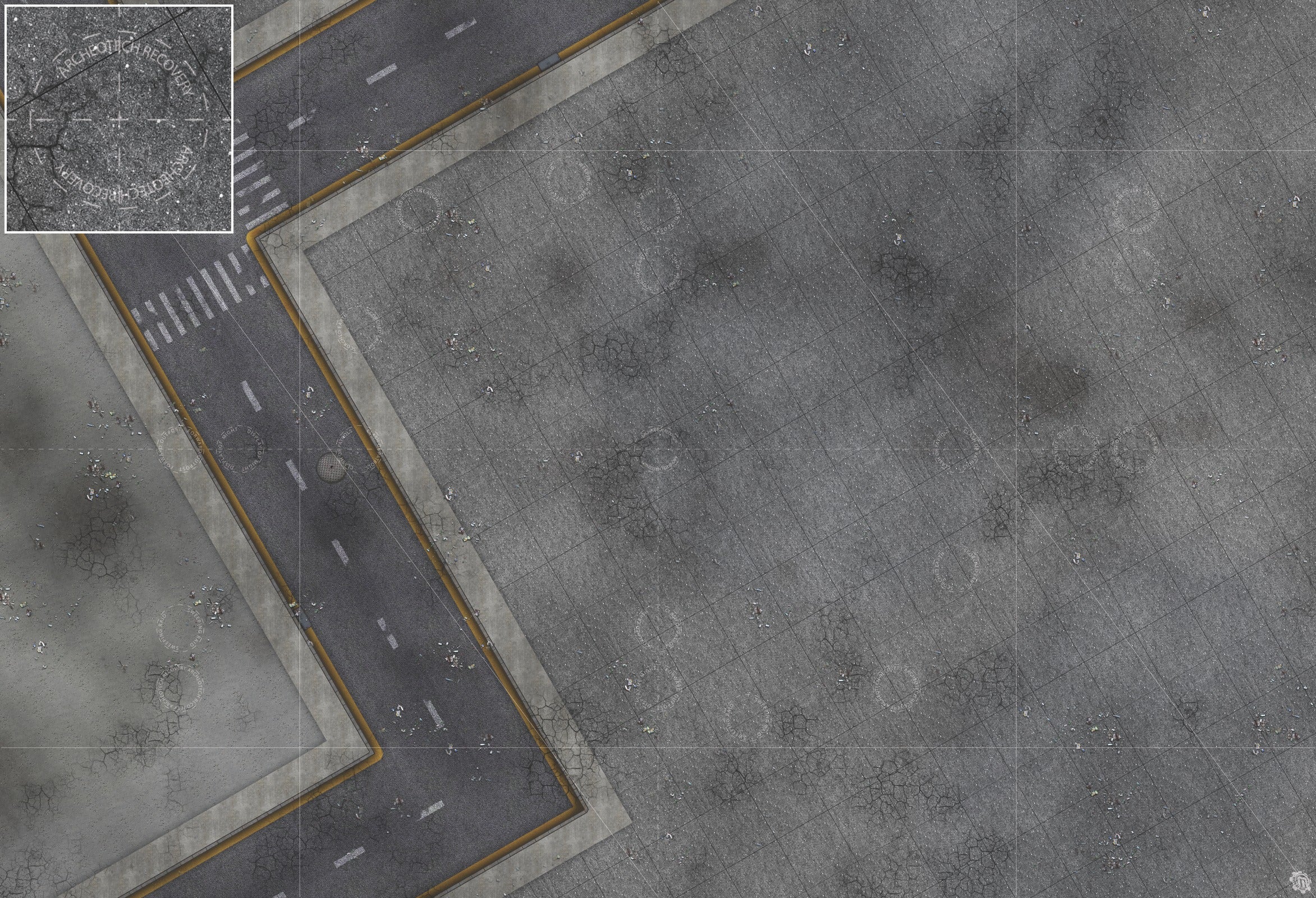 Mats by Mars: Crime Alley (Bend Rd) Tabletop Wargaming Play Mat