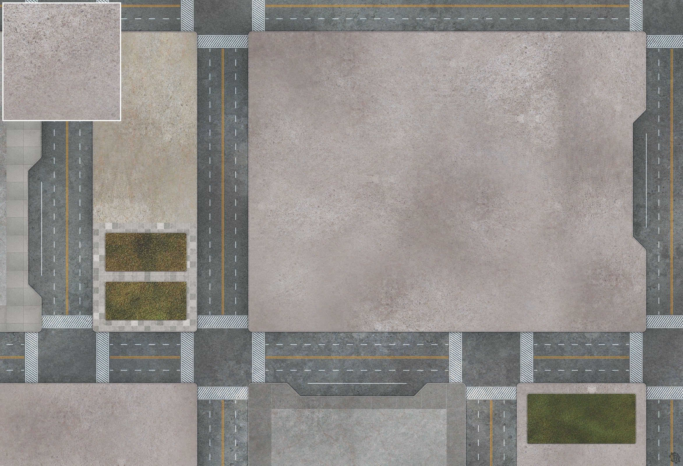 Mats by Mars: Streets of Justice C Tabletop Wargaming Play Mat