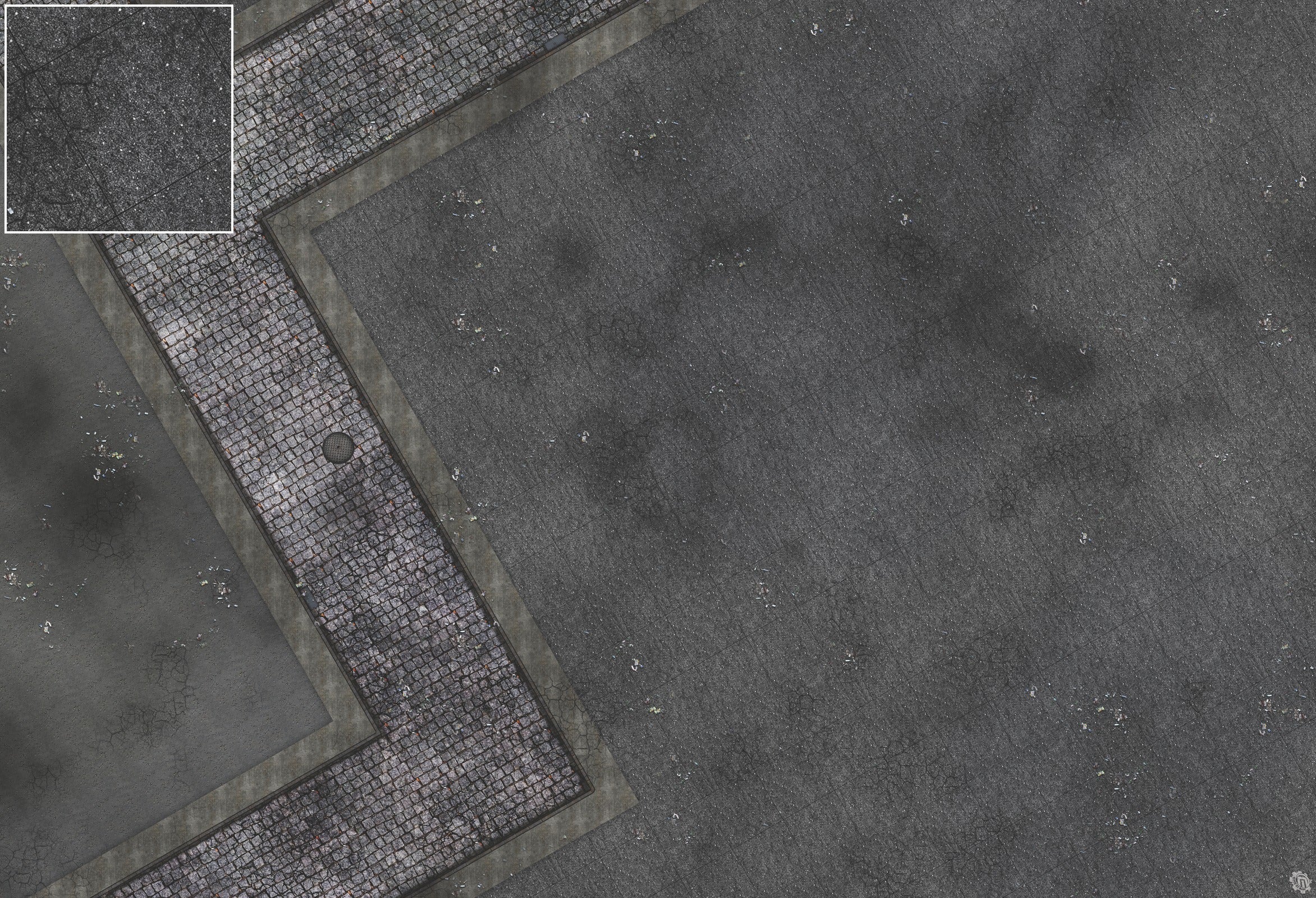 Mats by Mars: Victorian Alley (Bend Rd) Tabletop Wargaming Play Mat