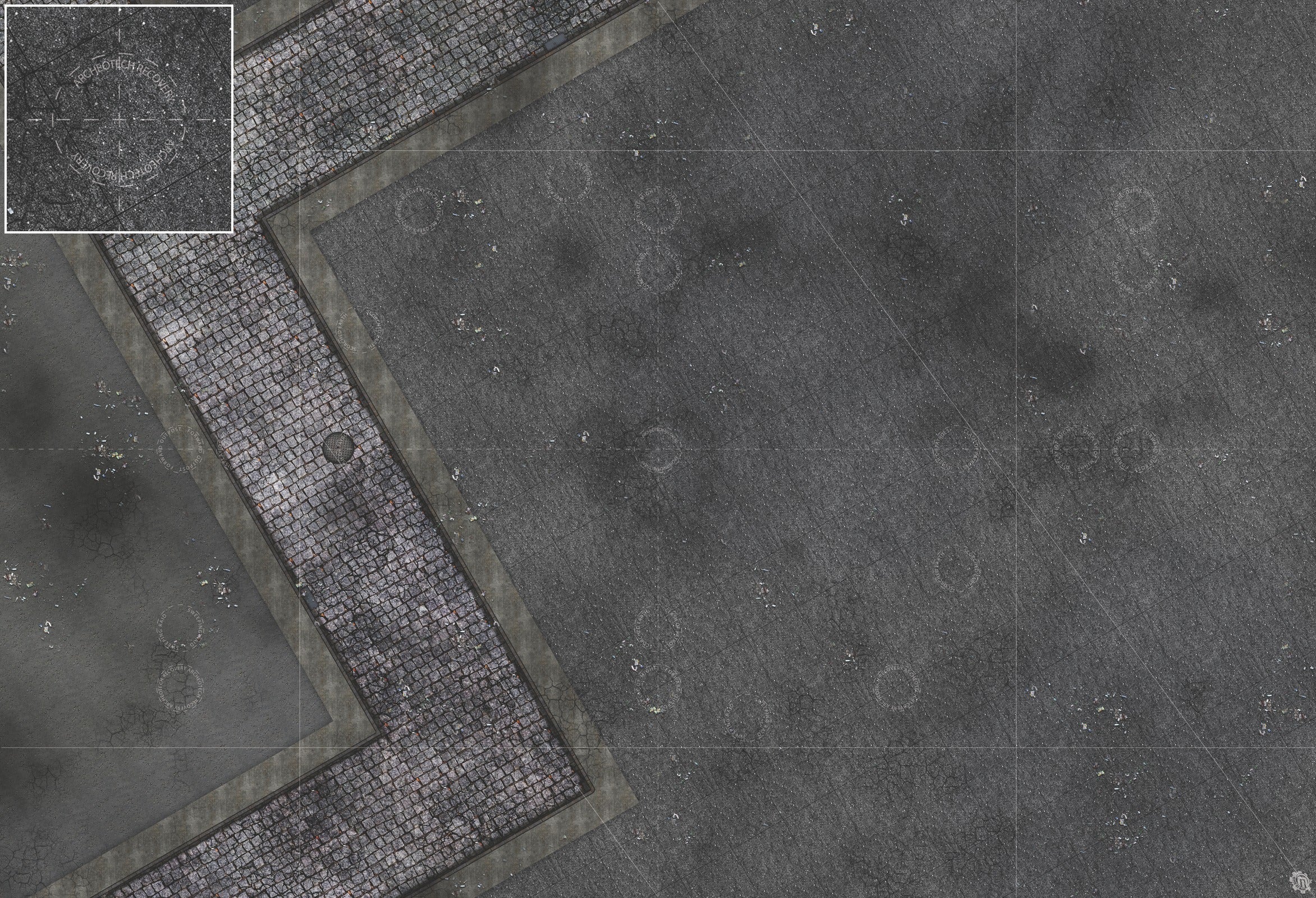 Mats by Mars: Victorian Alley (Bend Rd) Tabletop Wargaming Play Mat