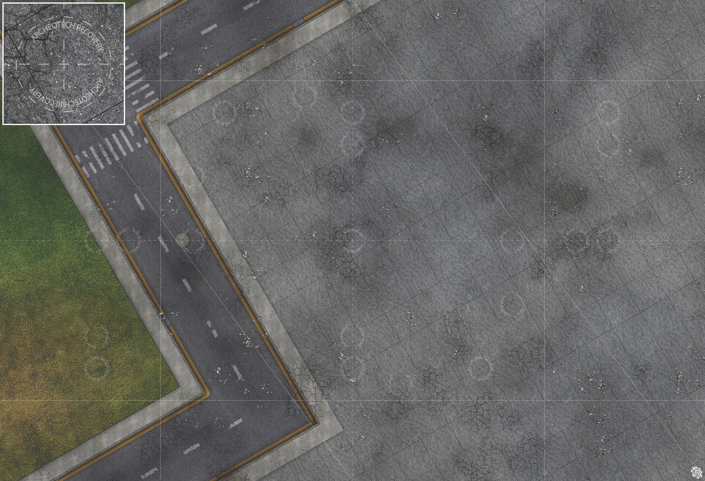 Mats by Mars: Park Avenue (Bend Rd) Tabletop Wargaming Play Mat