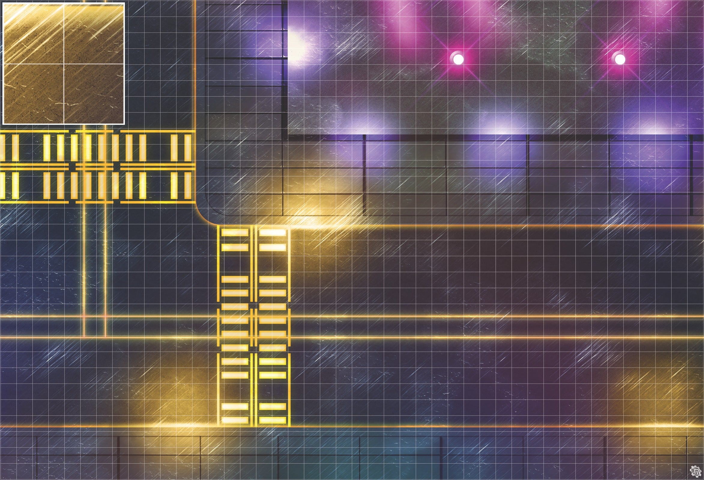 Mats by Mars: Techno Strip Tabletop Wargaming Play Mat