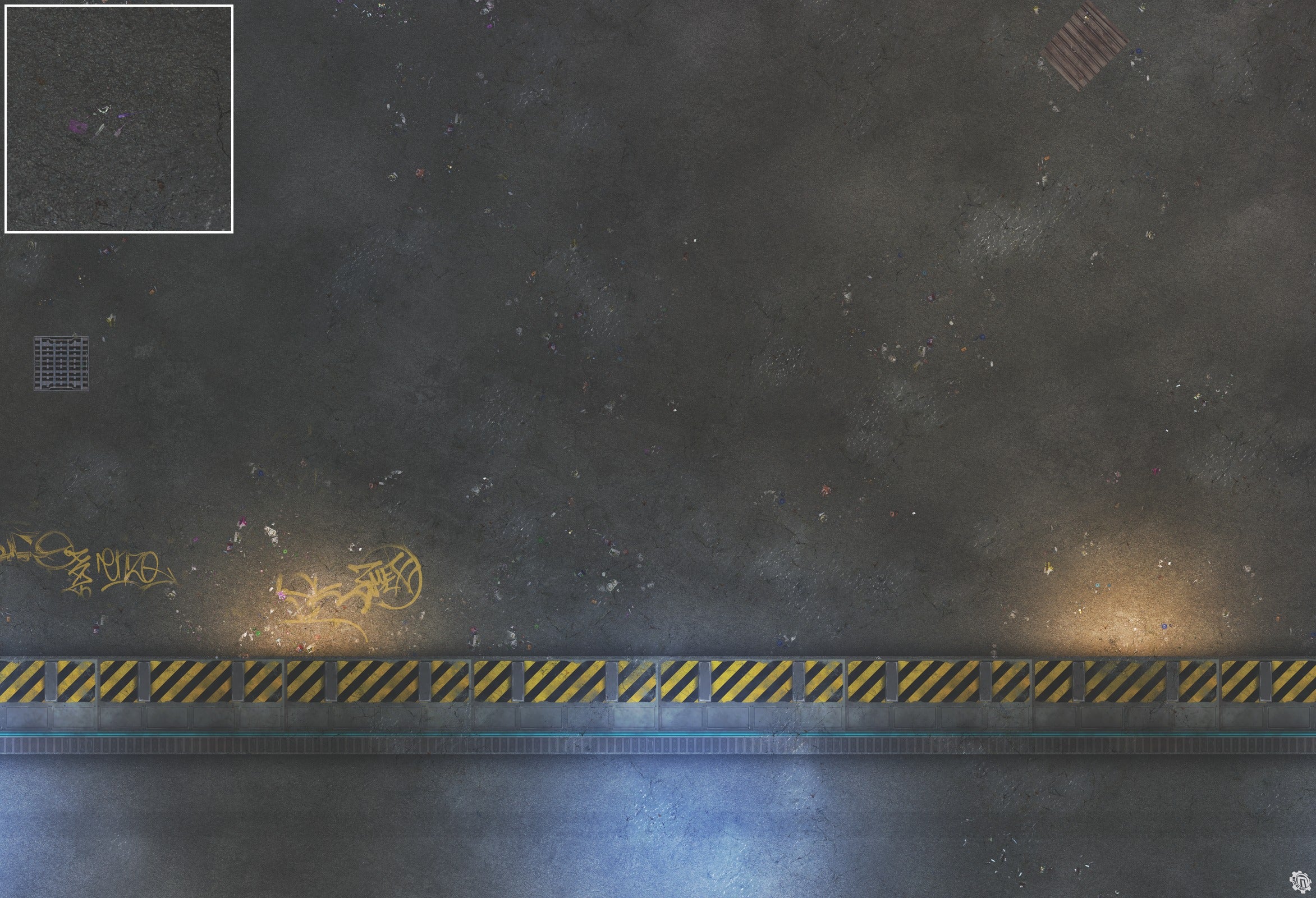 Mats by Mars: Loading Dock Lot Tabletop Wargaming Play Mat