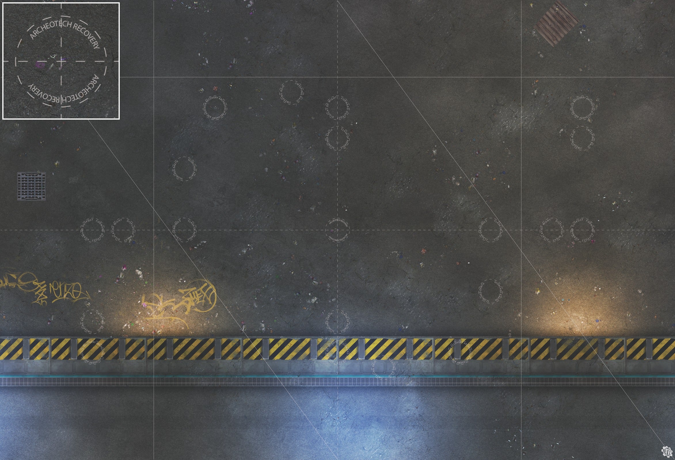 Mats by Mars: Loading Dock Lot Tabletop Wargaming Play Mat