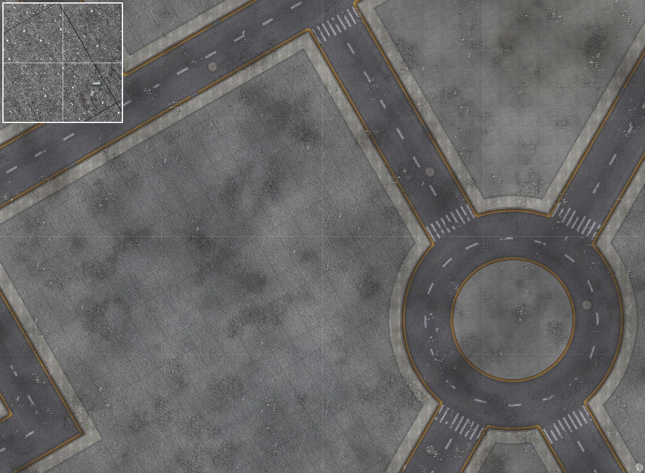 Mats by Mars: Crime Alley (Circle) Tabletop Wargaming Play Mat