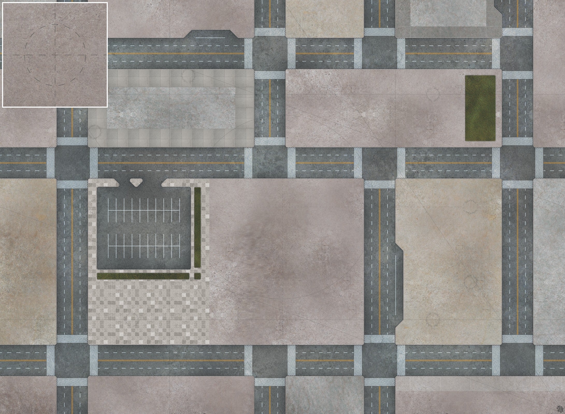 Mats by Mars: Streets of Justice B Tabletop Wargaming Play Mat
