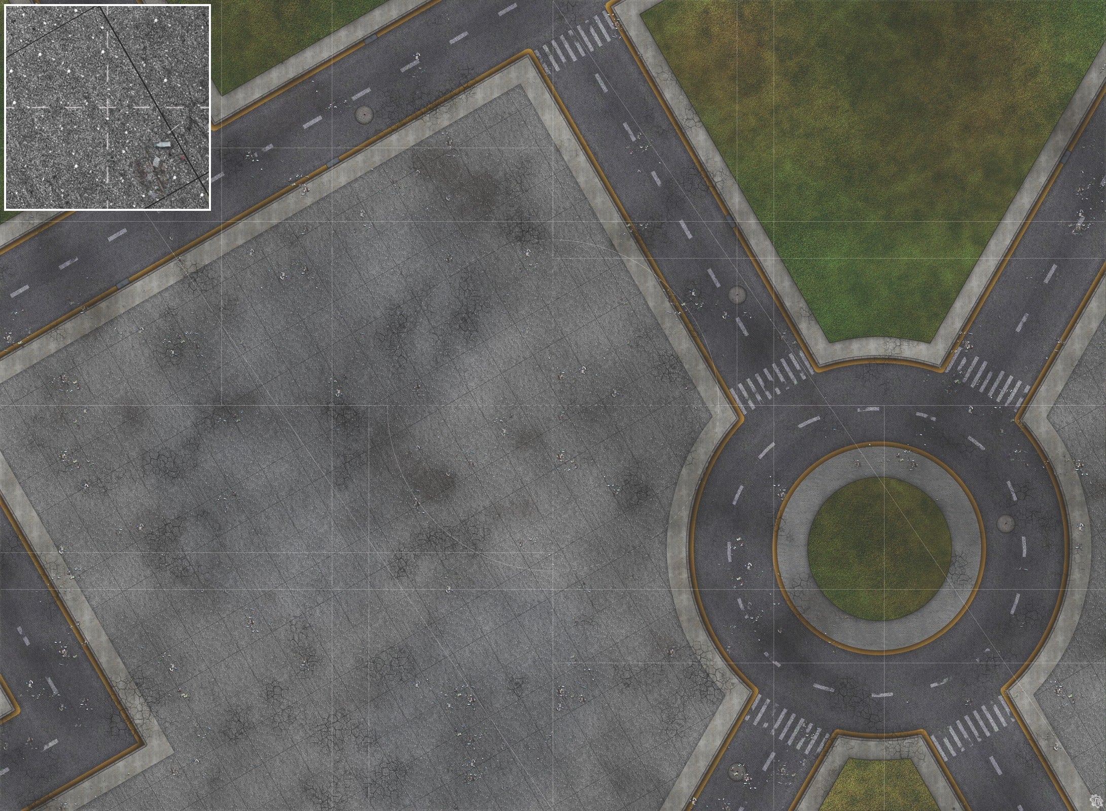 Mats by Mars: Park Avenue (Circle) Tabletop Wargaming Play Mat