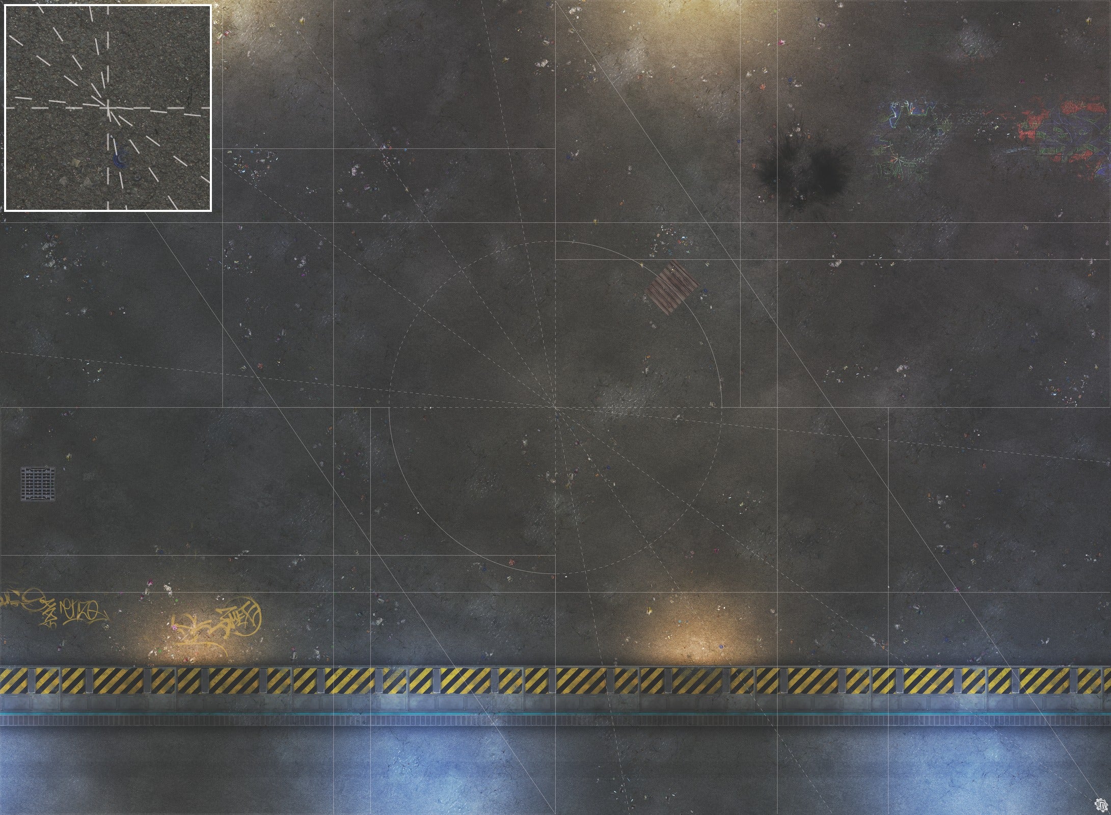 Mats by Mars: Loading Dock Lot Tabletop Wargaming Play Mat