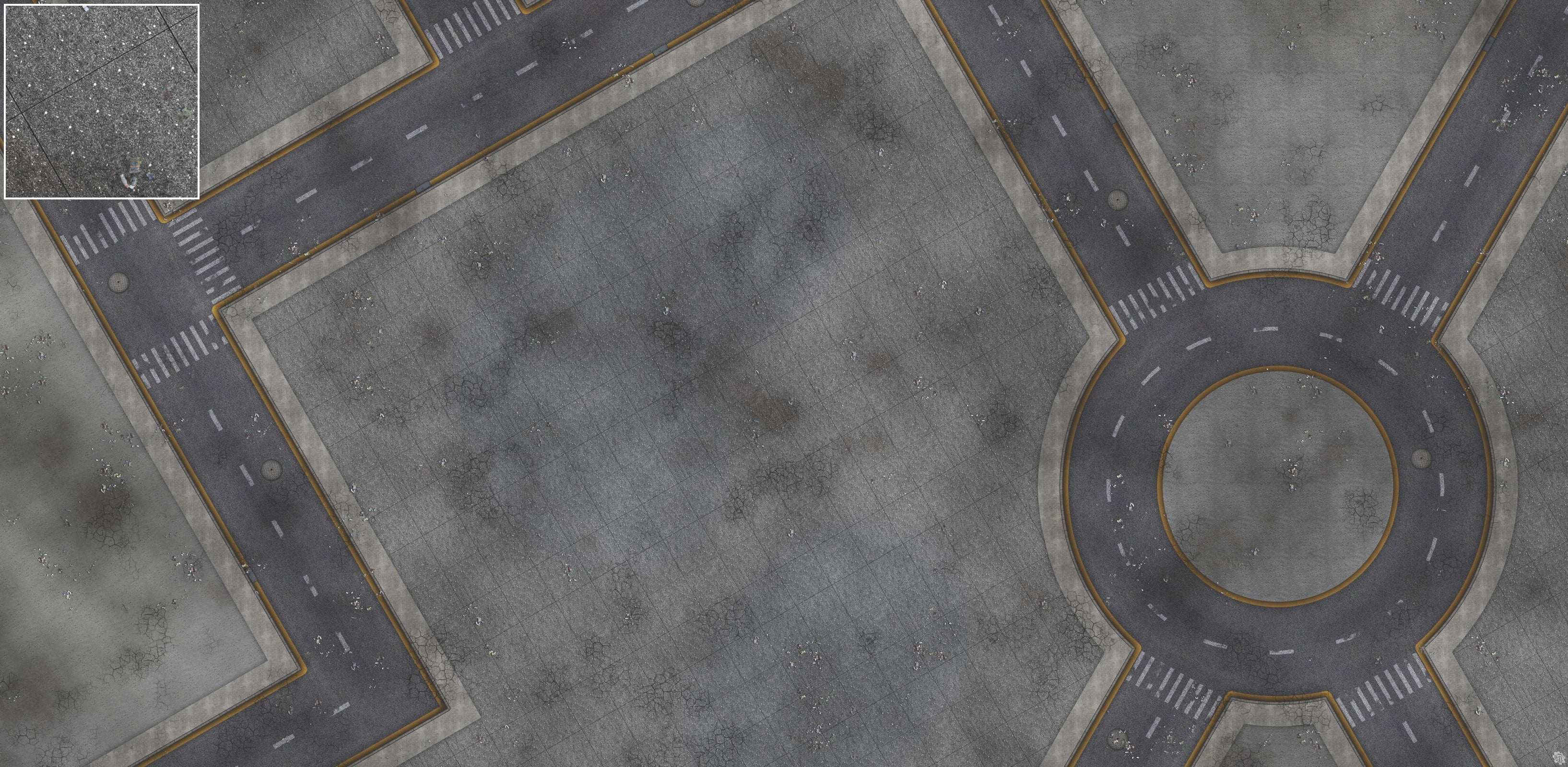 Mats by Mars: Crime Alley (Bend Rd) Tabletop Wargaming Play Mat