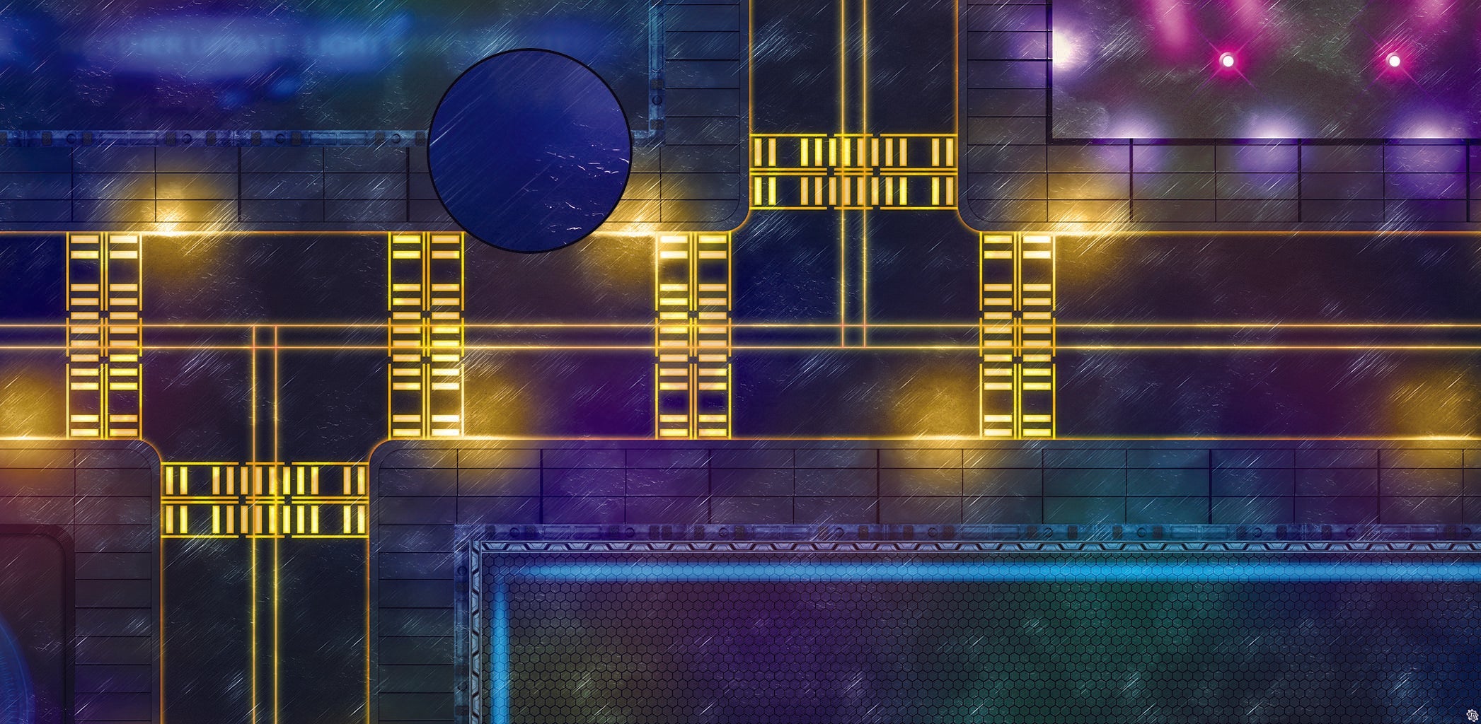 Mats by Mars: Techno Strip Tabletop Wargaming Play Mat