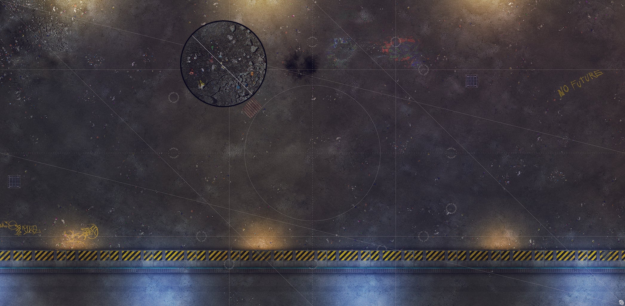 Mats by Mars: Loading Dock Lot Tabletop Wargaming Play Mat