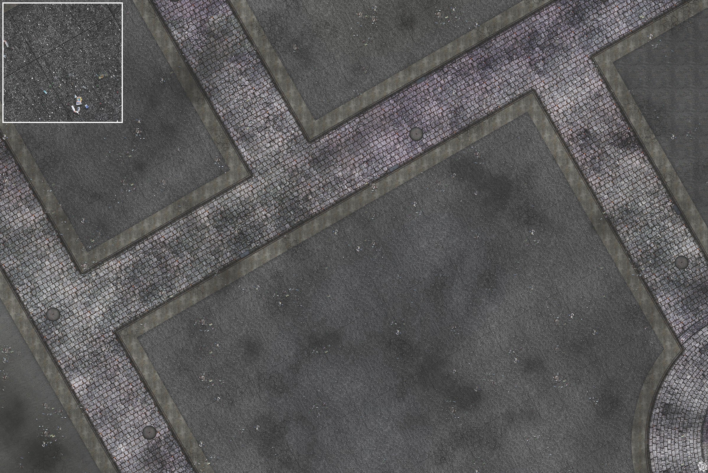 Mats by Mars: Victorian Alley (Bend Rd) Tabletop Wargaming Play Mat