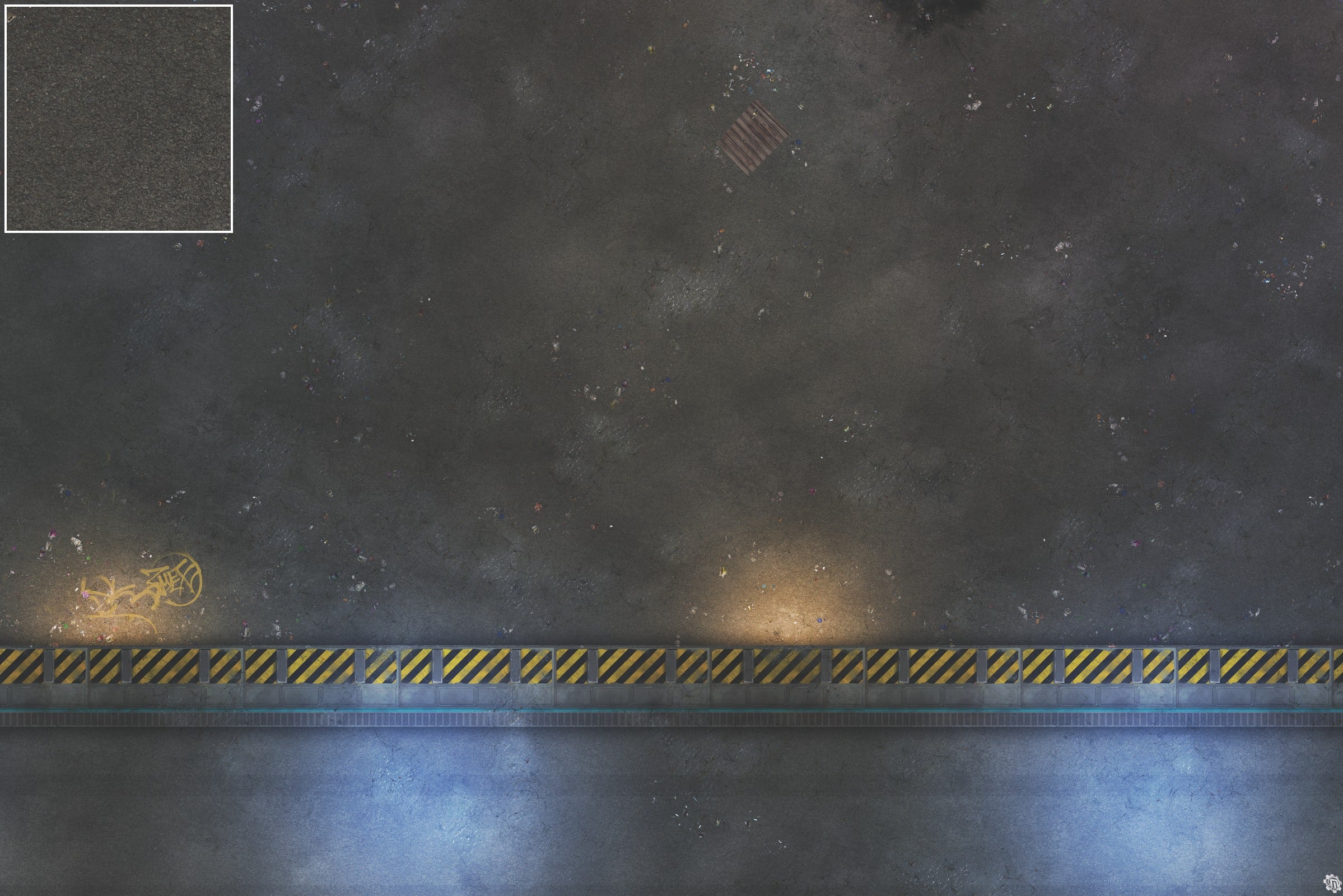 Mats by Mars: Loading Dock Lot Tabletop Wargaming Play Mat