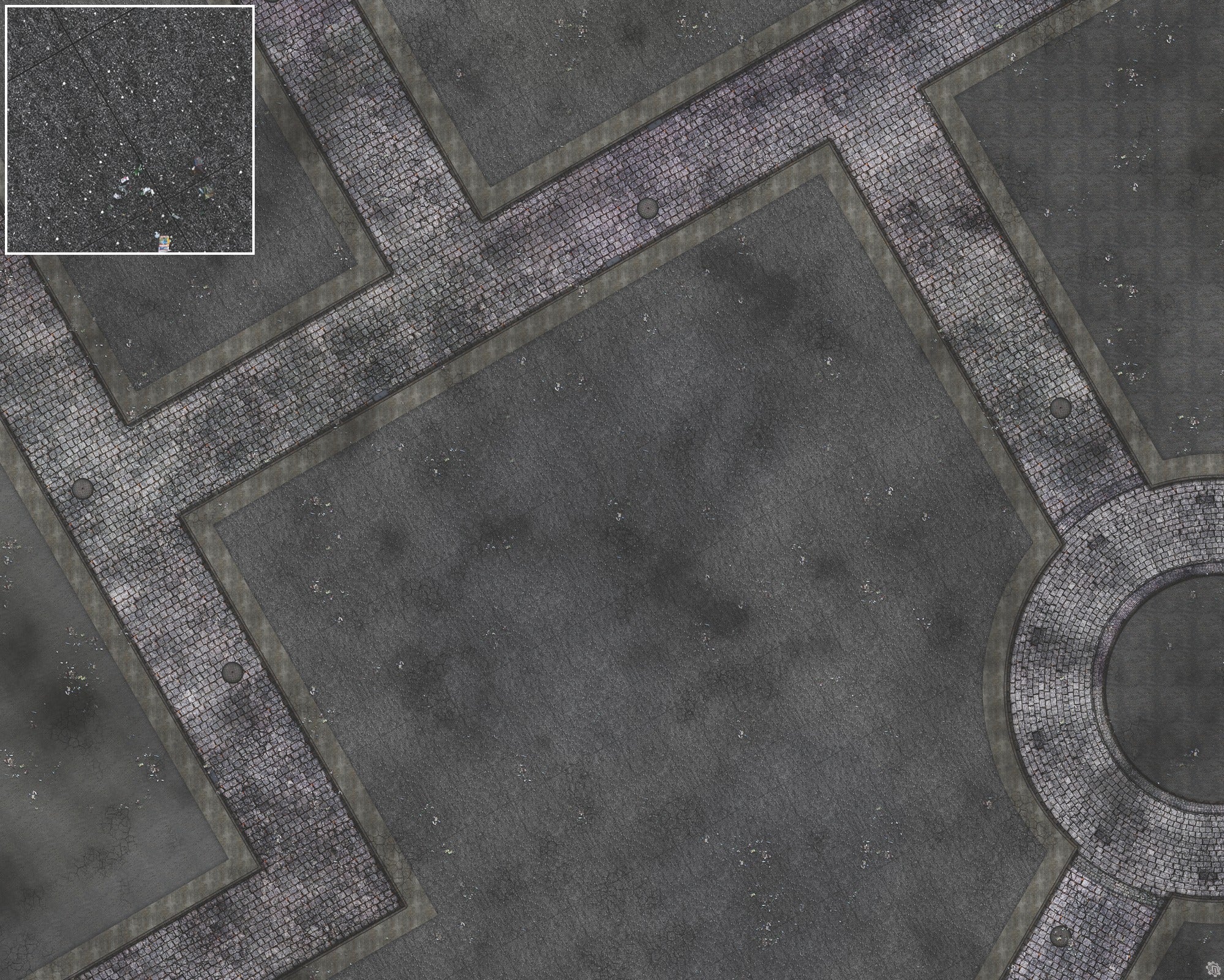 Mats by Mars: Victorian Alley (Bend Rd) Tabletop Wargaming Play Mat