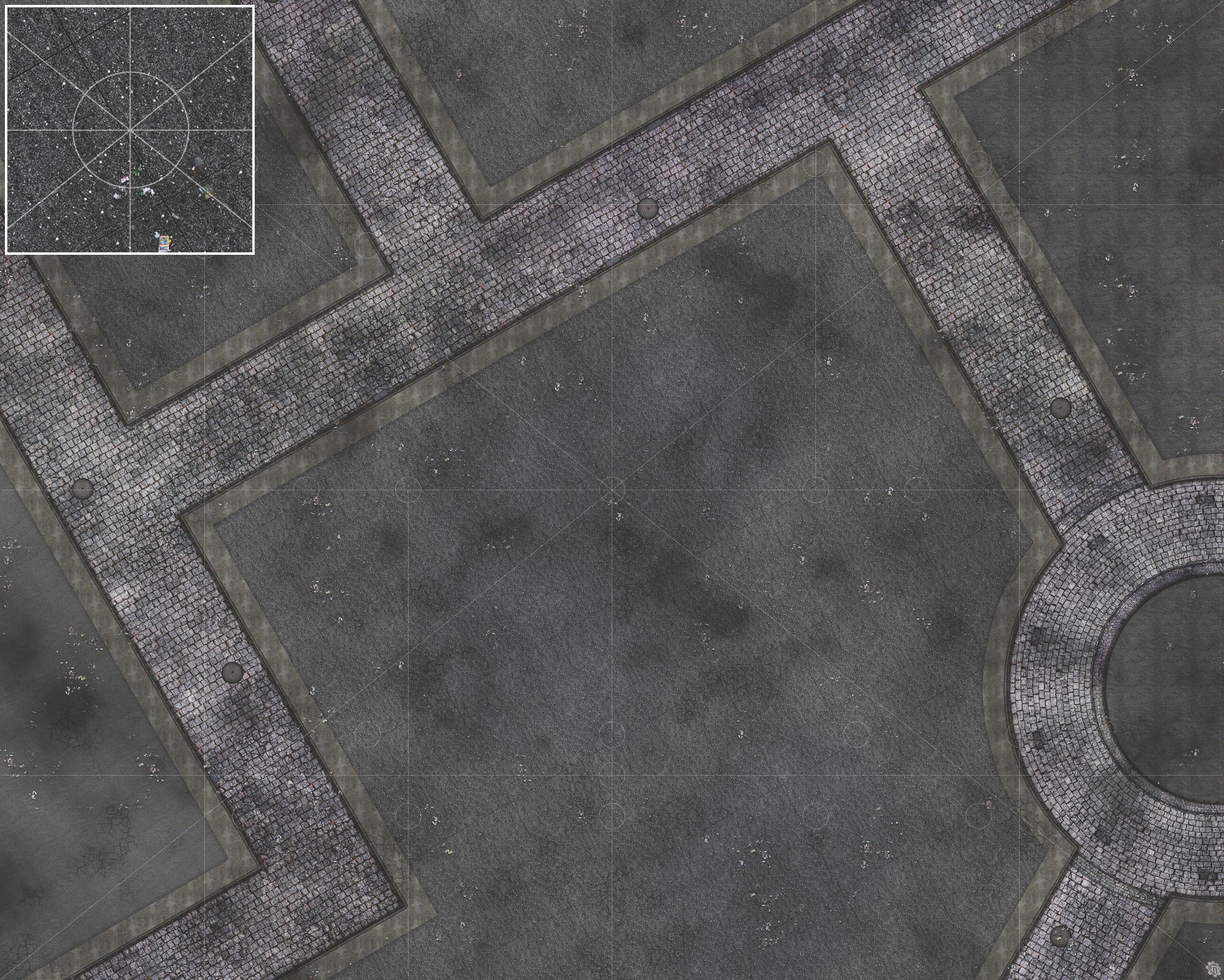 Mats by Mars: Victorian Alley (Bend Rd) Tabletop Wargaming Play Mat