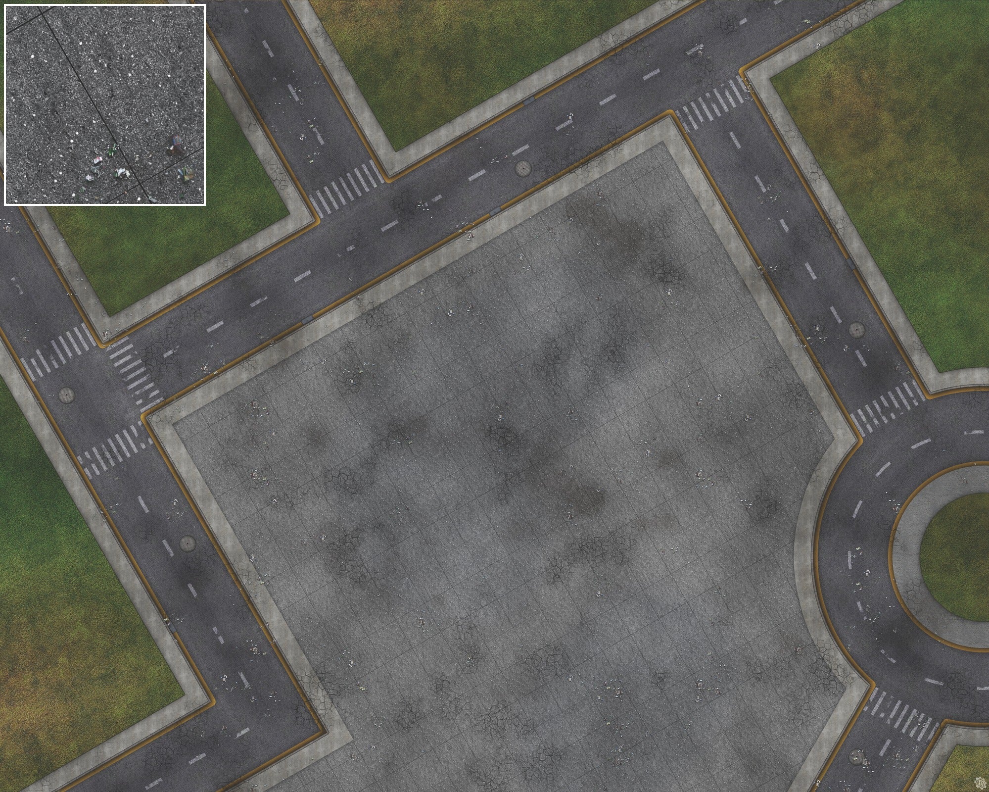 Mats by Mars: Park Avenue (Bend Rd) Tabletop Wargaming Play Mat