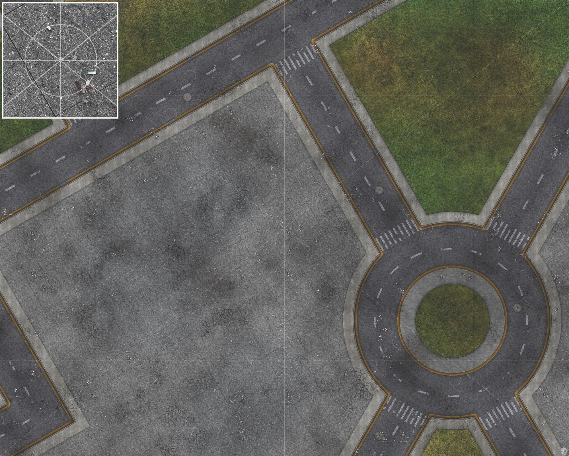 Mats by Mars: Park Avenue (Circle) Tabletop Wargaming Play Mat