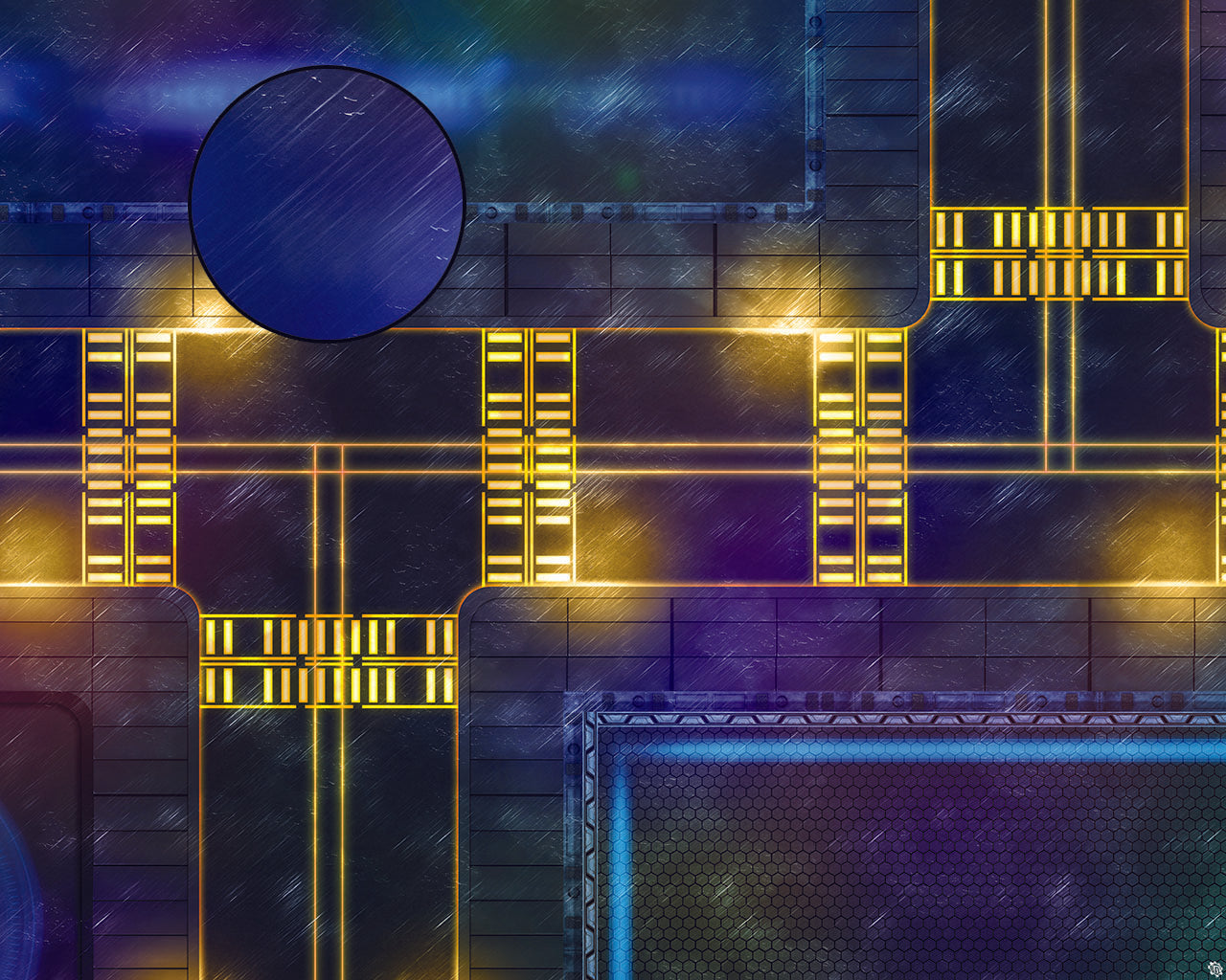 Mats by Mars: Techno Strip Tabletop Wargaming Play Mat