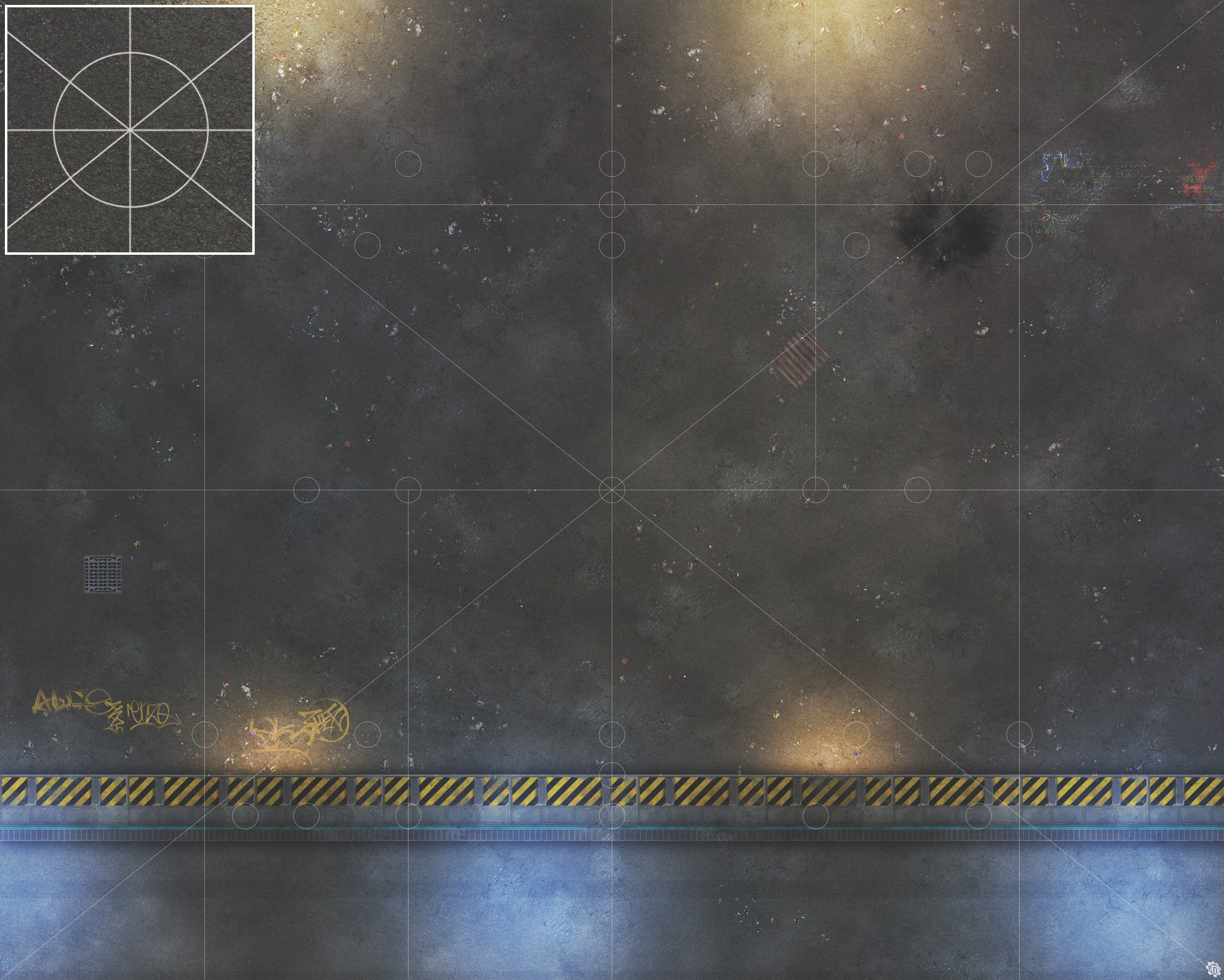 Mats by Mars: Loading Dock Lot Tabletop Wargaming Play Mat