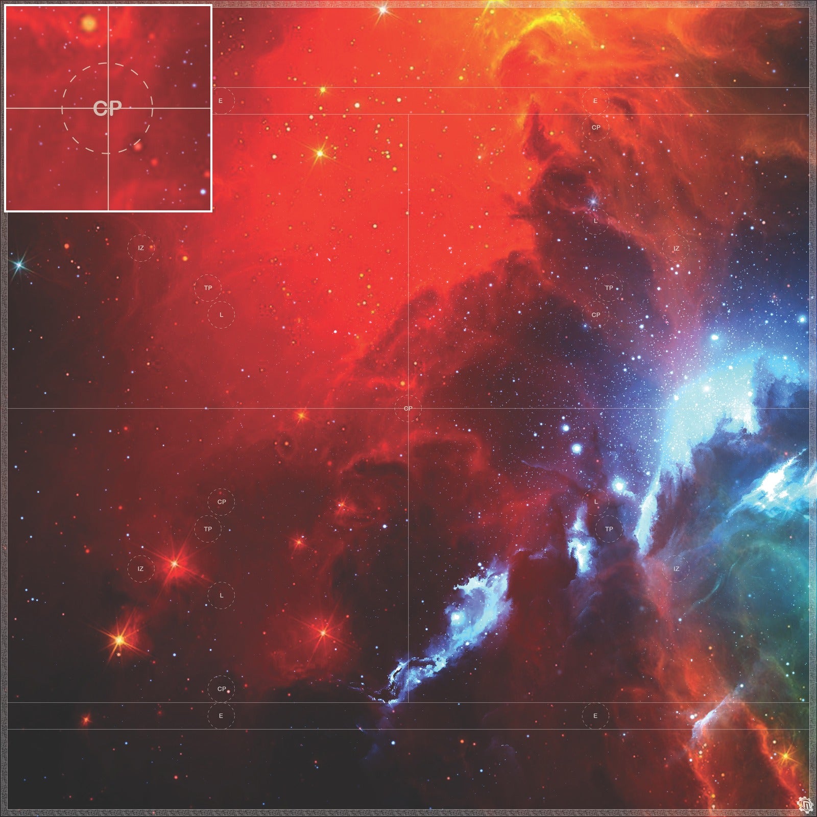 Mats by Mars: Fire Storm Tabletop Wargaming Space Play Mat