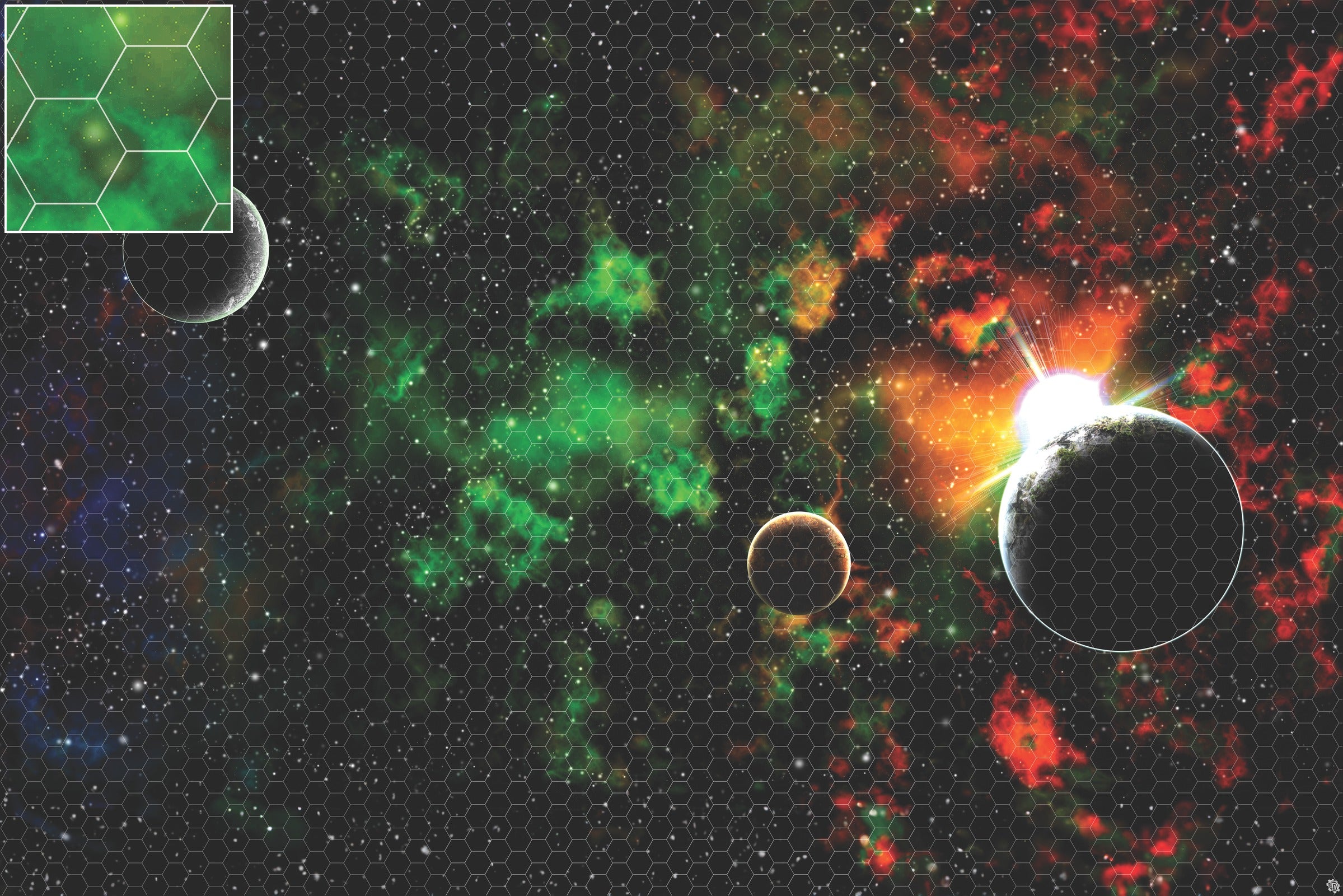 Mats by Mars: Emerald Dawn Tabletop Wargaming Space Play Mat