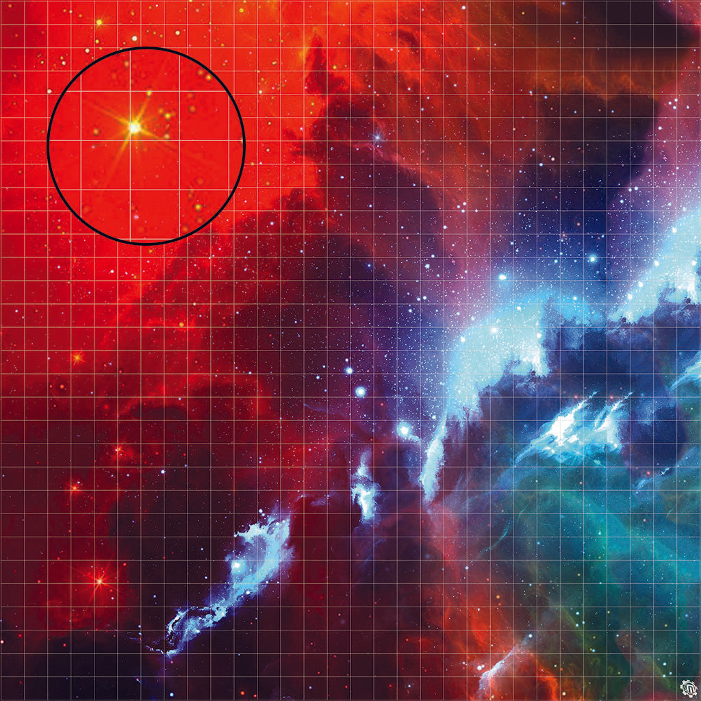 Mats by Mars: Fire Storm Tabletop Wargaming Space Play Mat