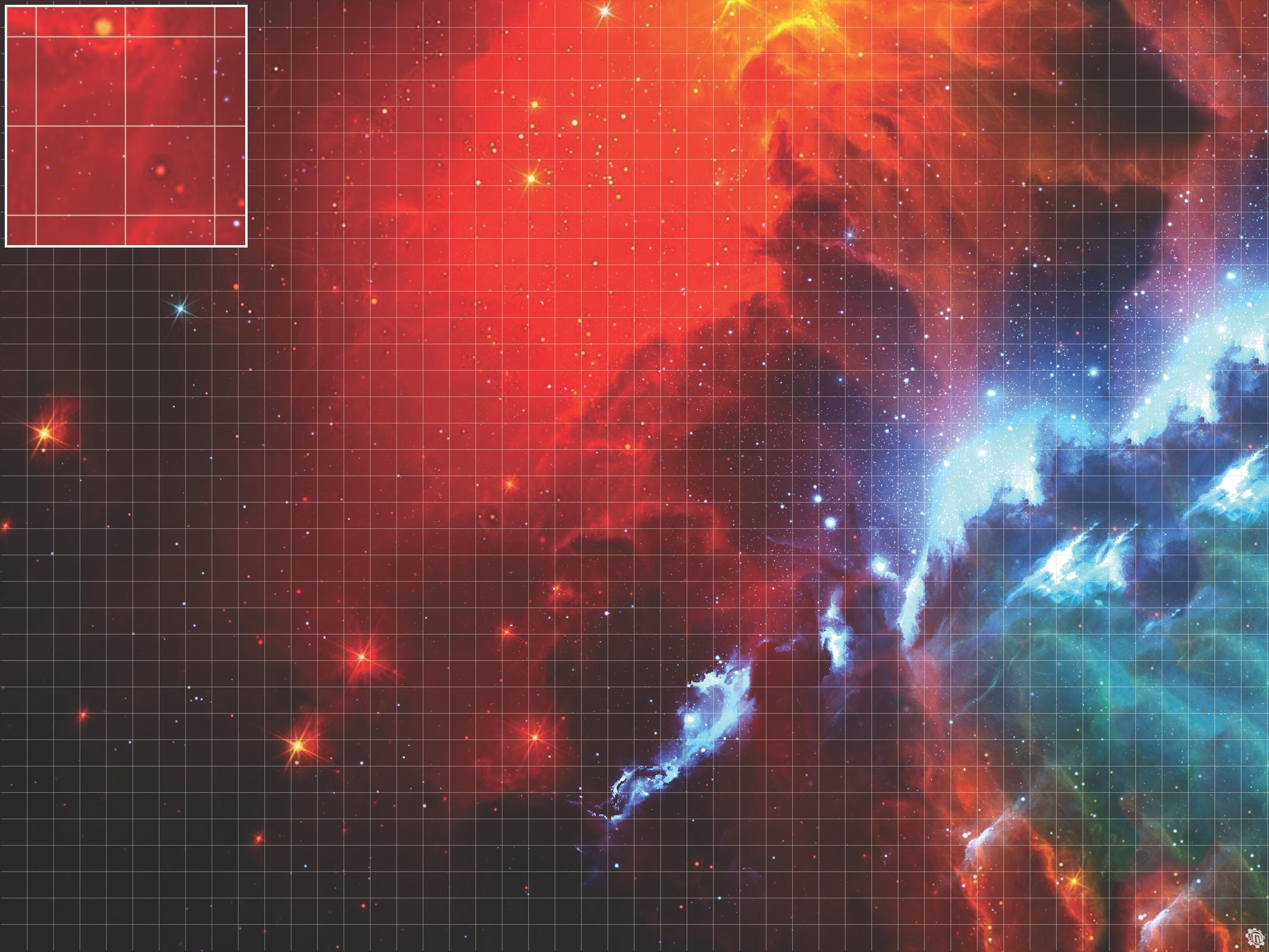 Mats by Mars: Fire Storm Tabletop Wargaming Space Play Mat