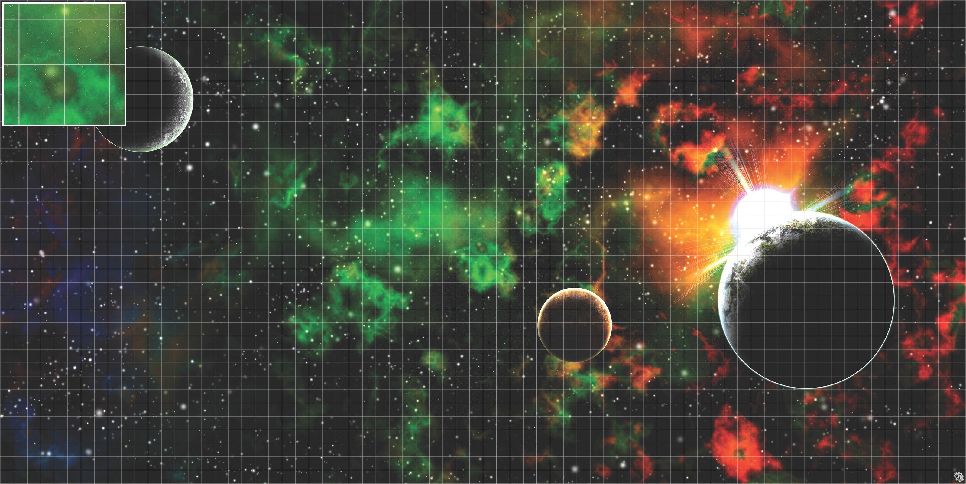 Mats by Mars: Emerald Dawn Tabletop Wargaming Space Play Mat