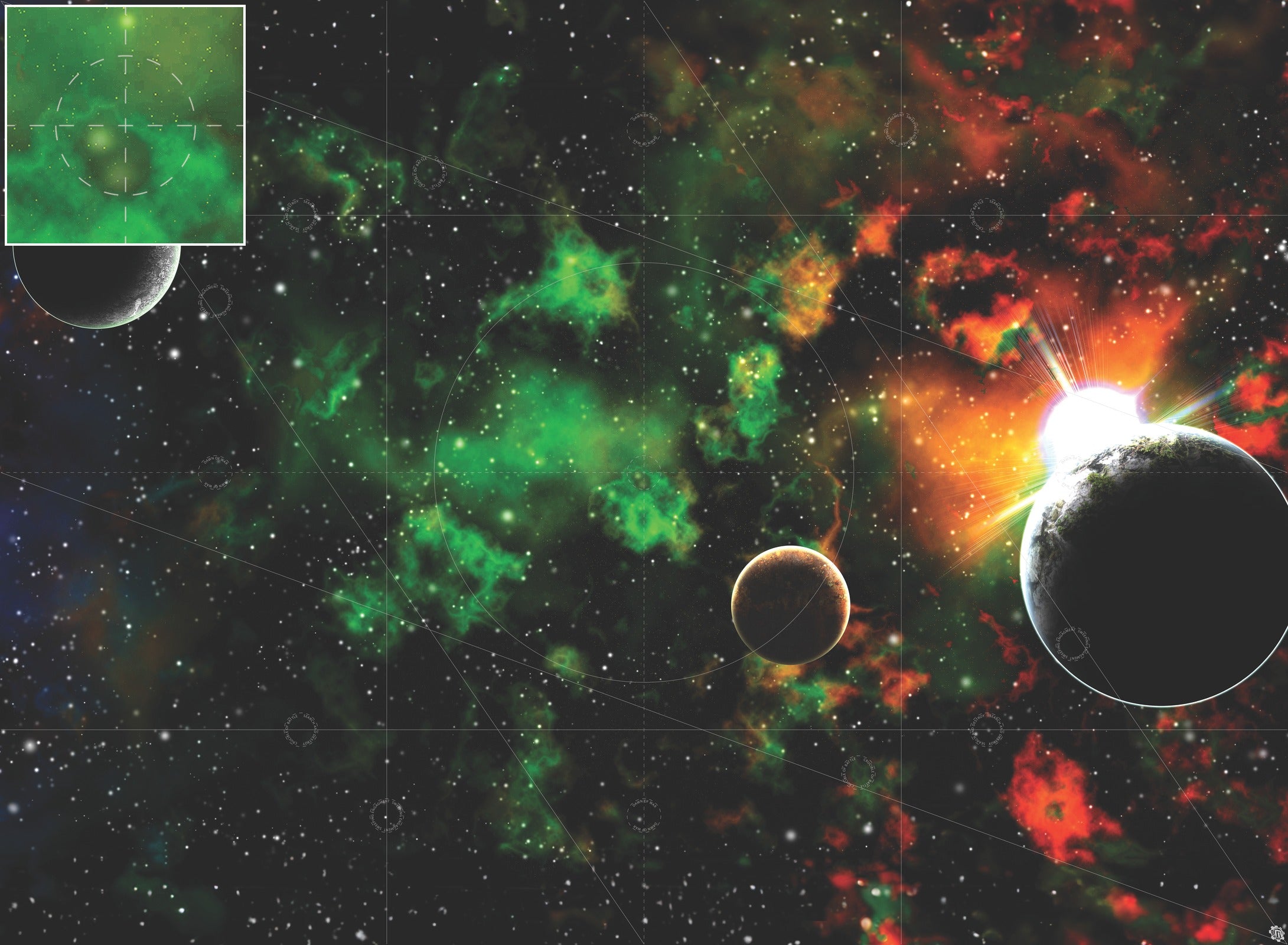 Mats by Mars: Emerald Dawn Tabletop Wargaming Space Play Mat
