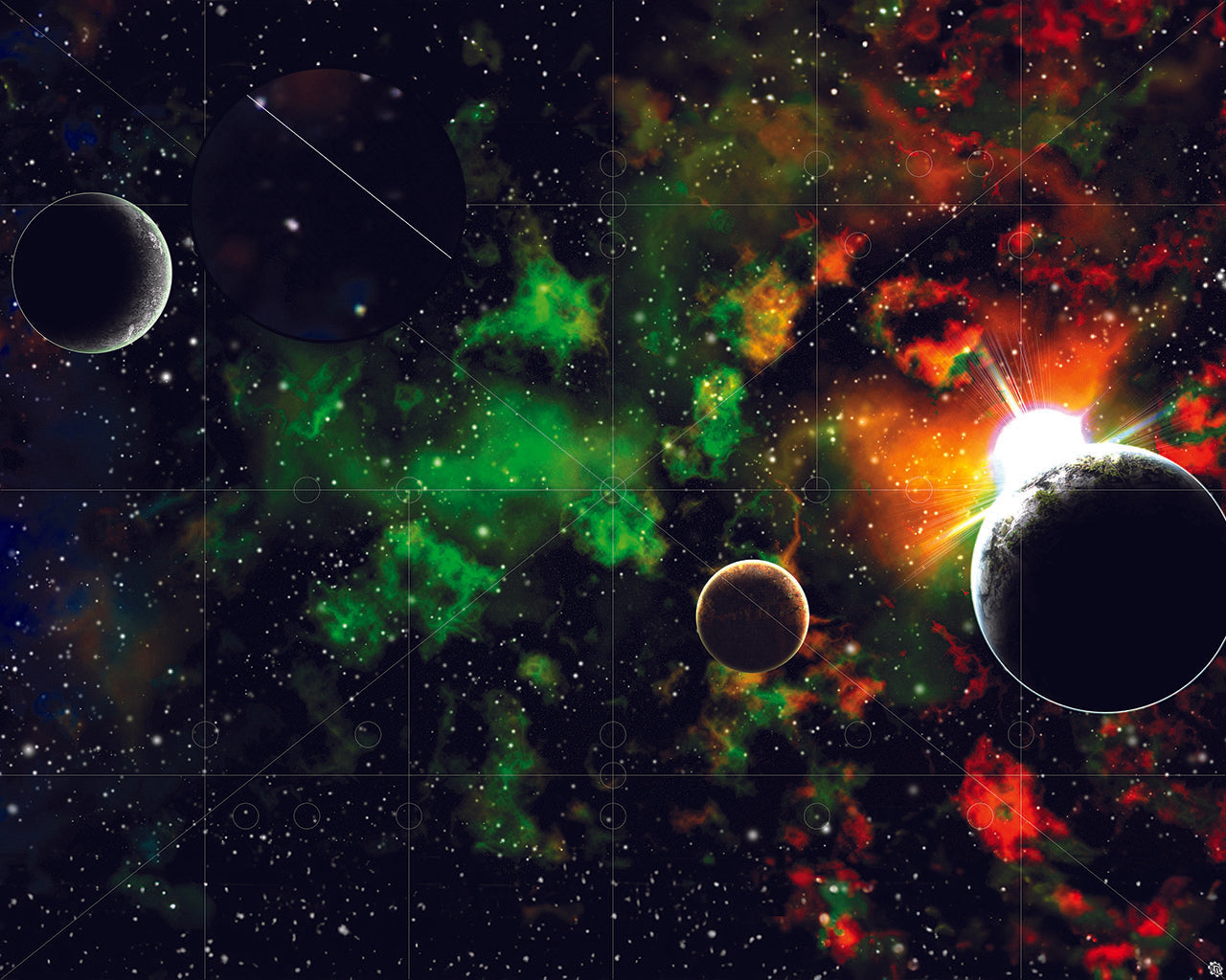 Mats by Mars: Emerald Dawn Tabletop Wargaming Space Play Mat