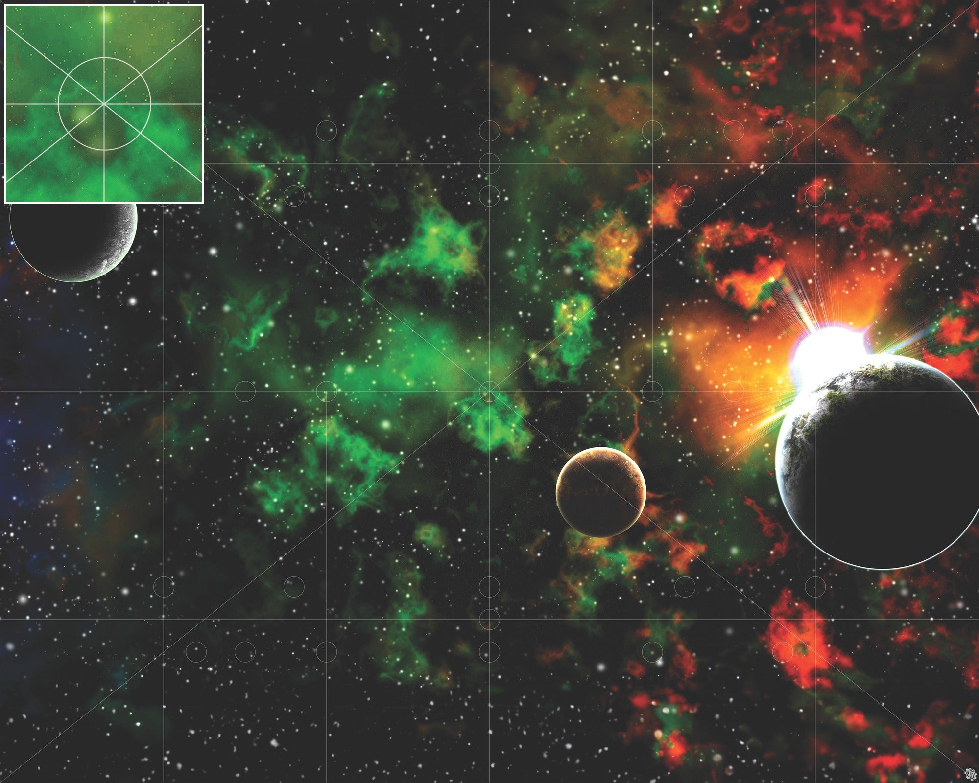 Mats by Mars: Emerald Dawn Tabletop Wargaming Space Play Mat