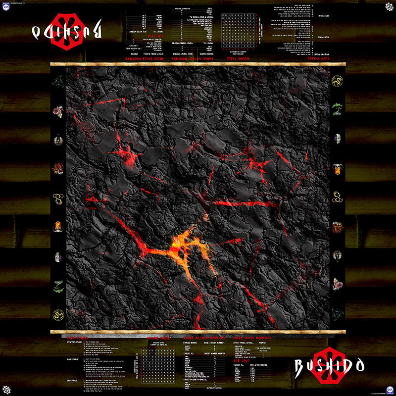 GCT Studios BUSHIDO Customized PlayerAid Play Mat by Mats by Mars