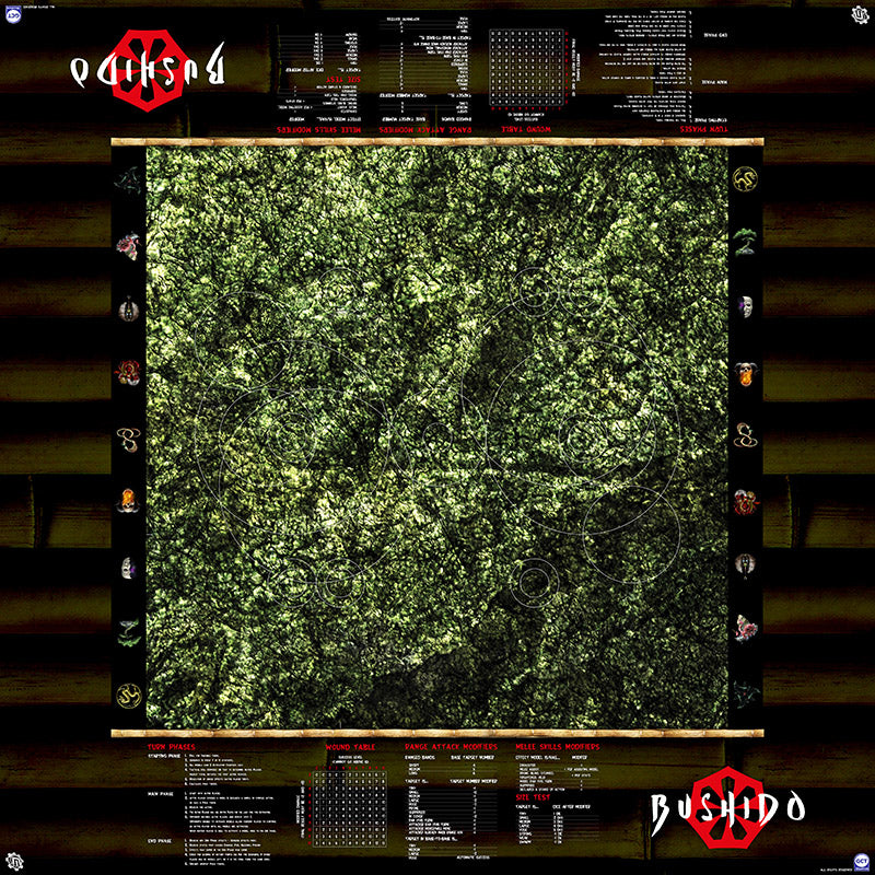 GCT Studios BUSHIDO Customized PlayerAid Play Mat by Mats by Mars