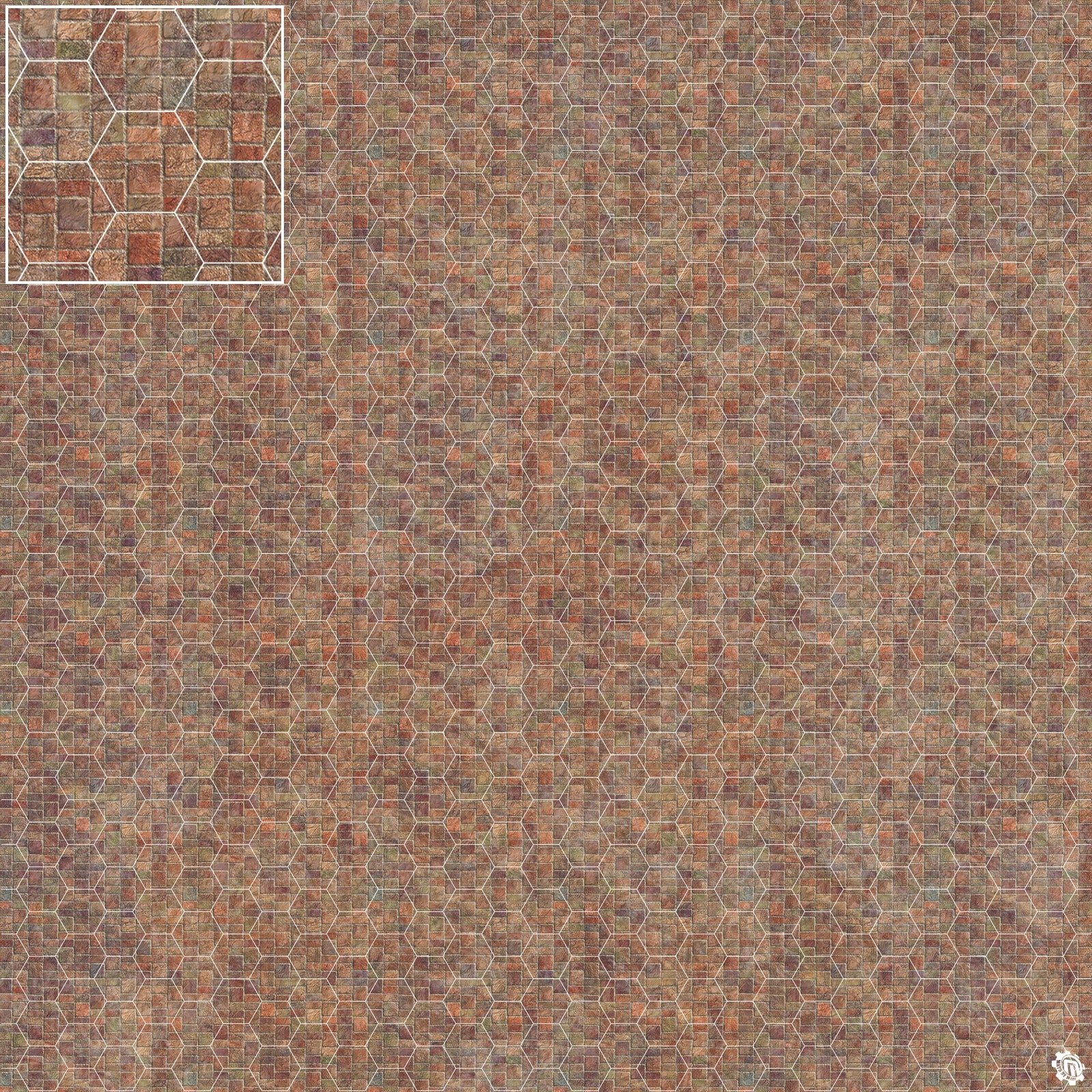 Mats by Mars: Sett in Stone (Red) Tabletop Wargaming Play Mat